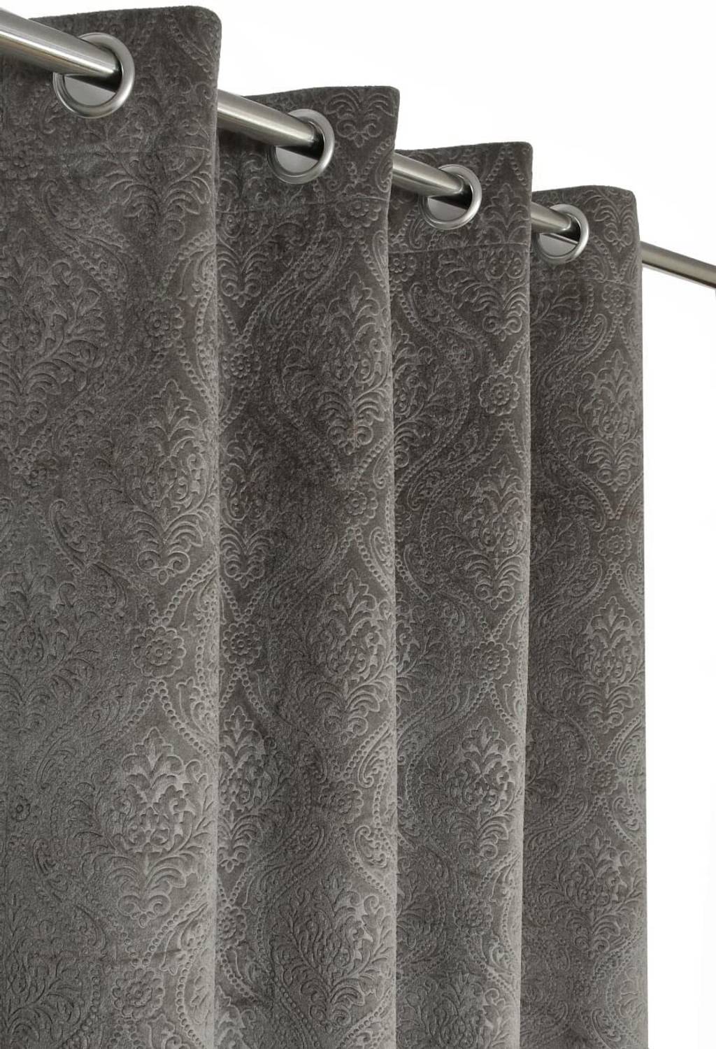 ABODRIC 152 cm (5 ft) Window Velvet Room Darkening Curtain Single Curtain