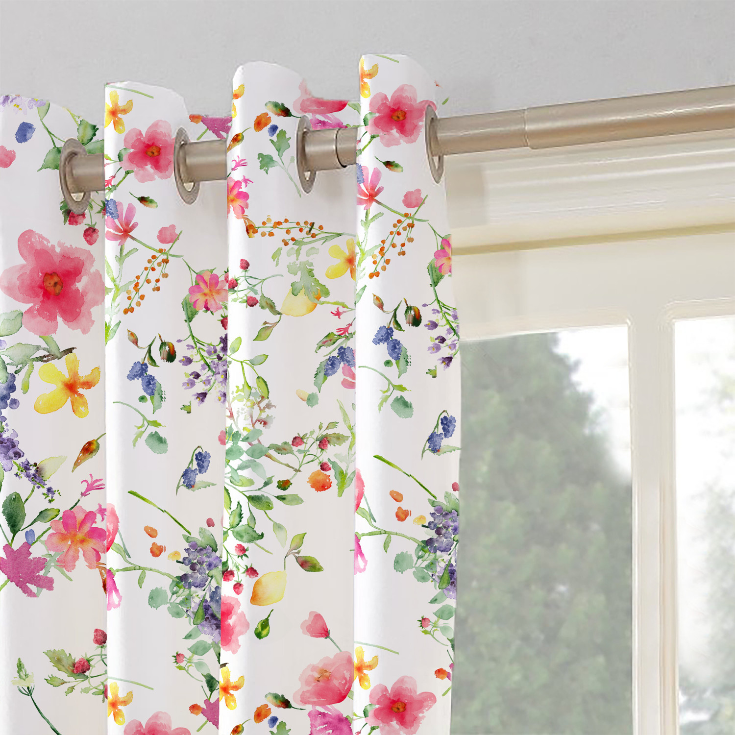 Image of OASIS 274 cm (9 ft) Long Door Cotton Semi Transparent Curtain Single Curtain