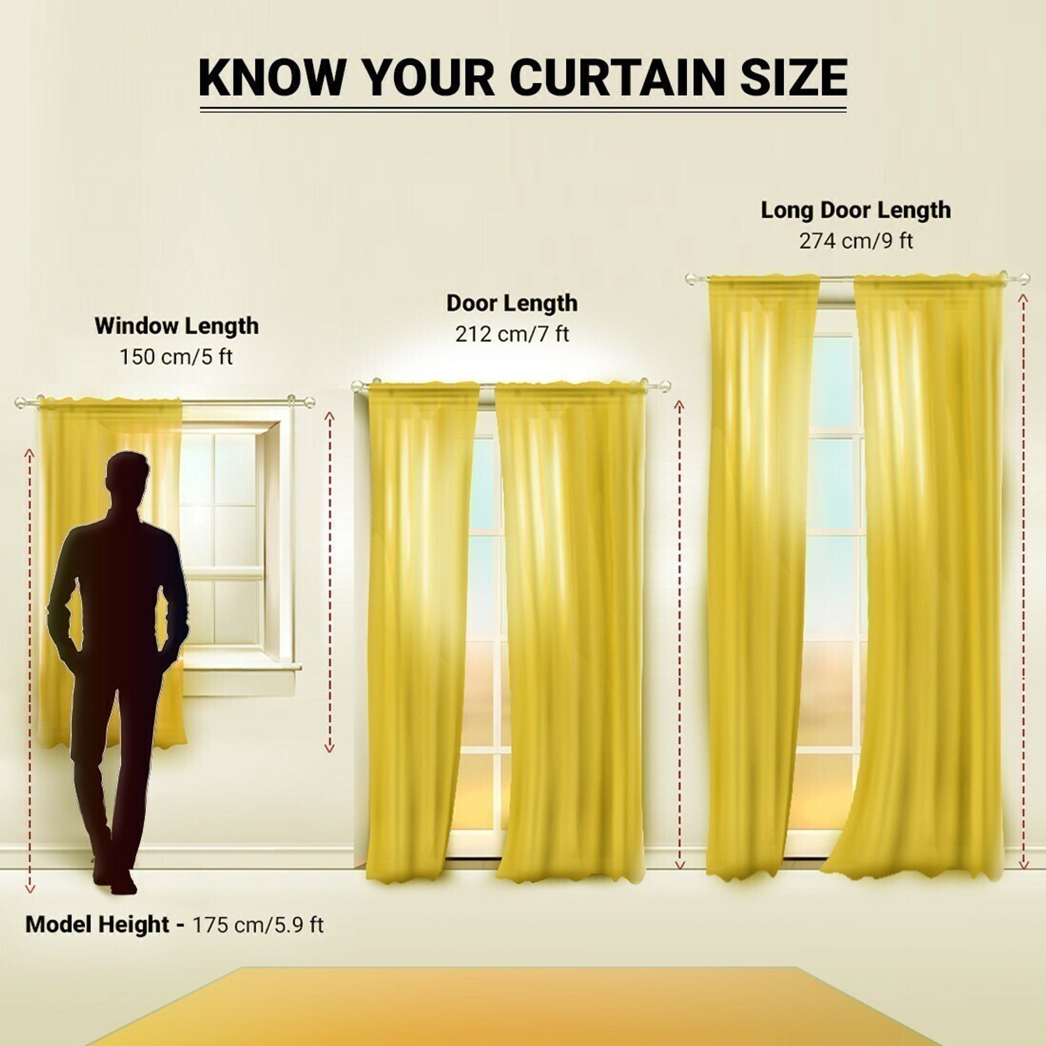 Image of Homefab India 244 cm (8 ft) Long Door Tissue Transparent Curtain (Pack Of 2)