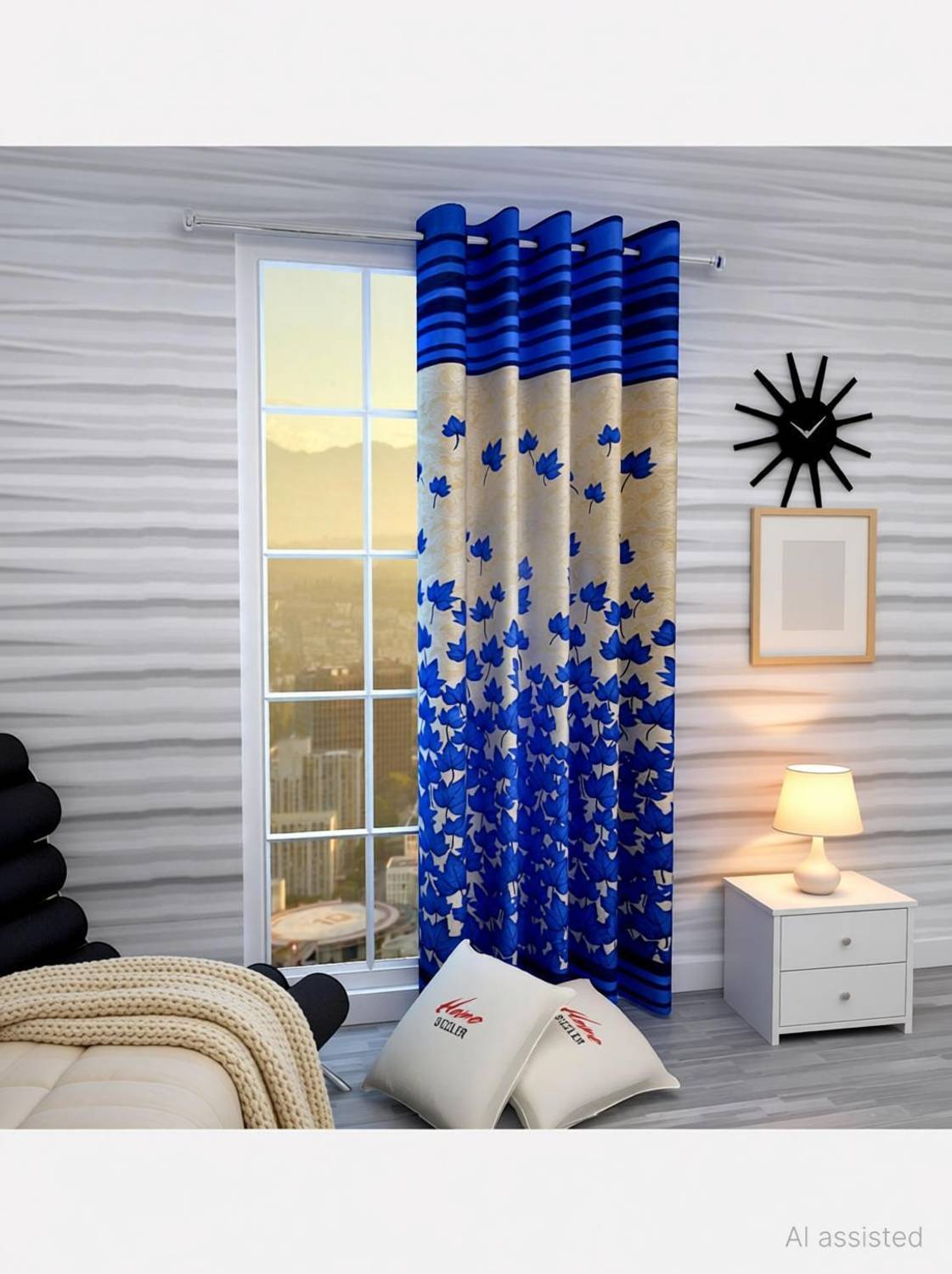 Home Sizzler 153 cm (5 ft) Window Polyester Semi Transparent Curtain Single Curtain