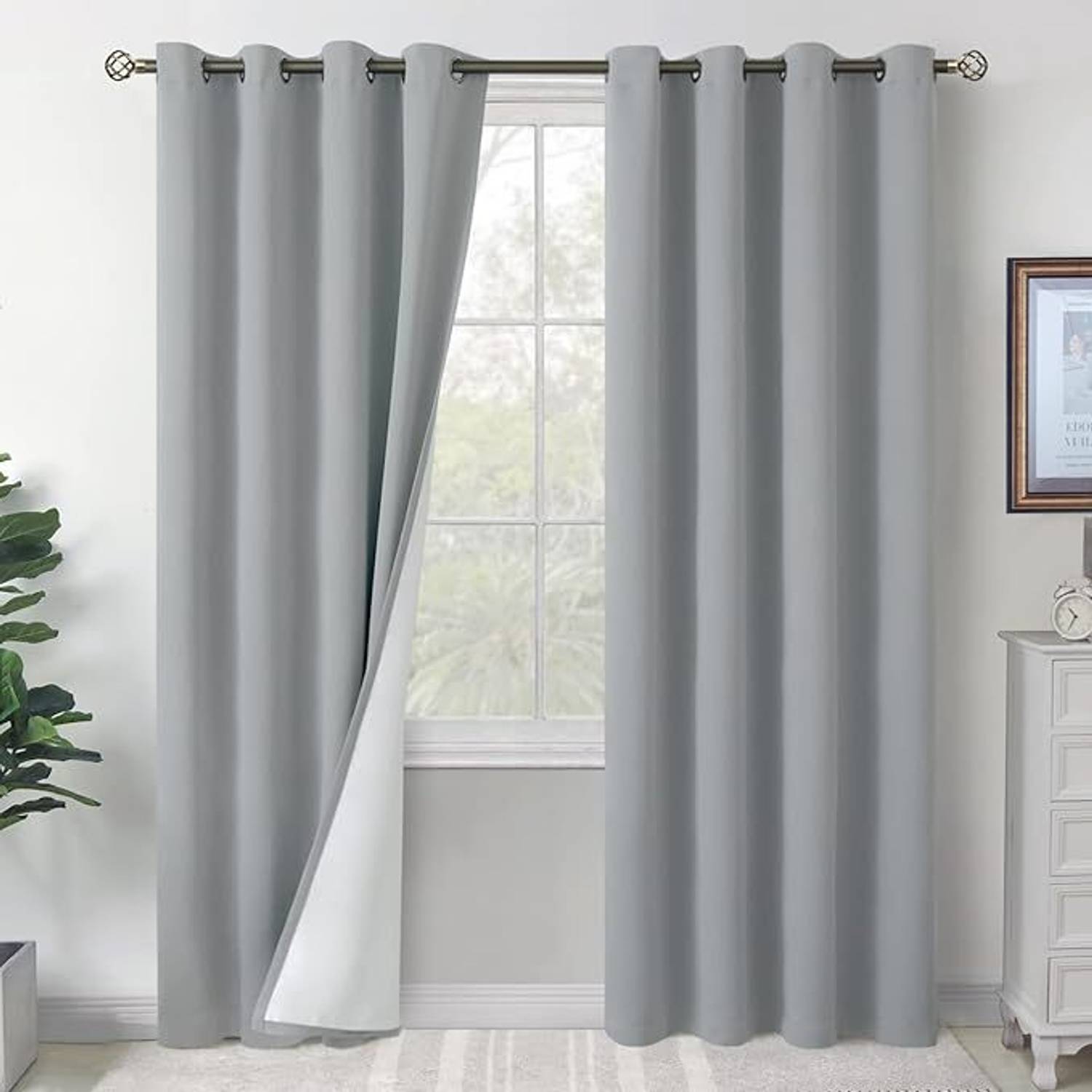 bfam 152 cm (5 ft) Window Polyester Blackout Curtain (Pack Of 2)