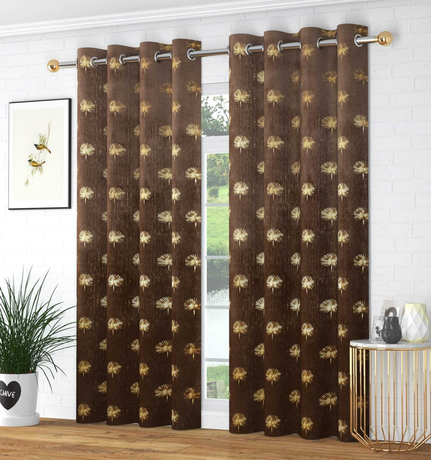 Image of KASALOOM 213.36 cm (7 ft) Door Velvet Room Darkening Curtain (Pack Of 2)