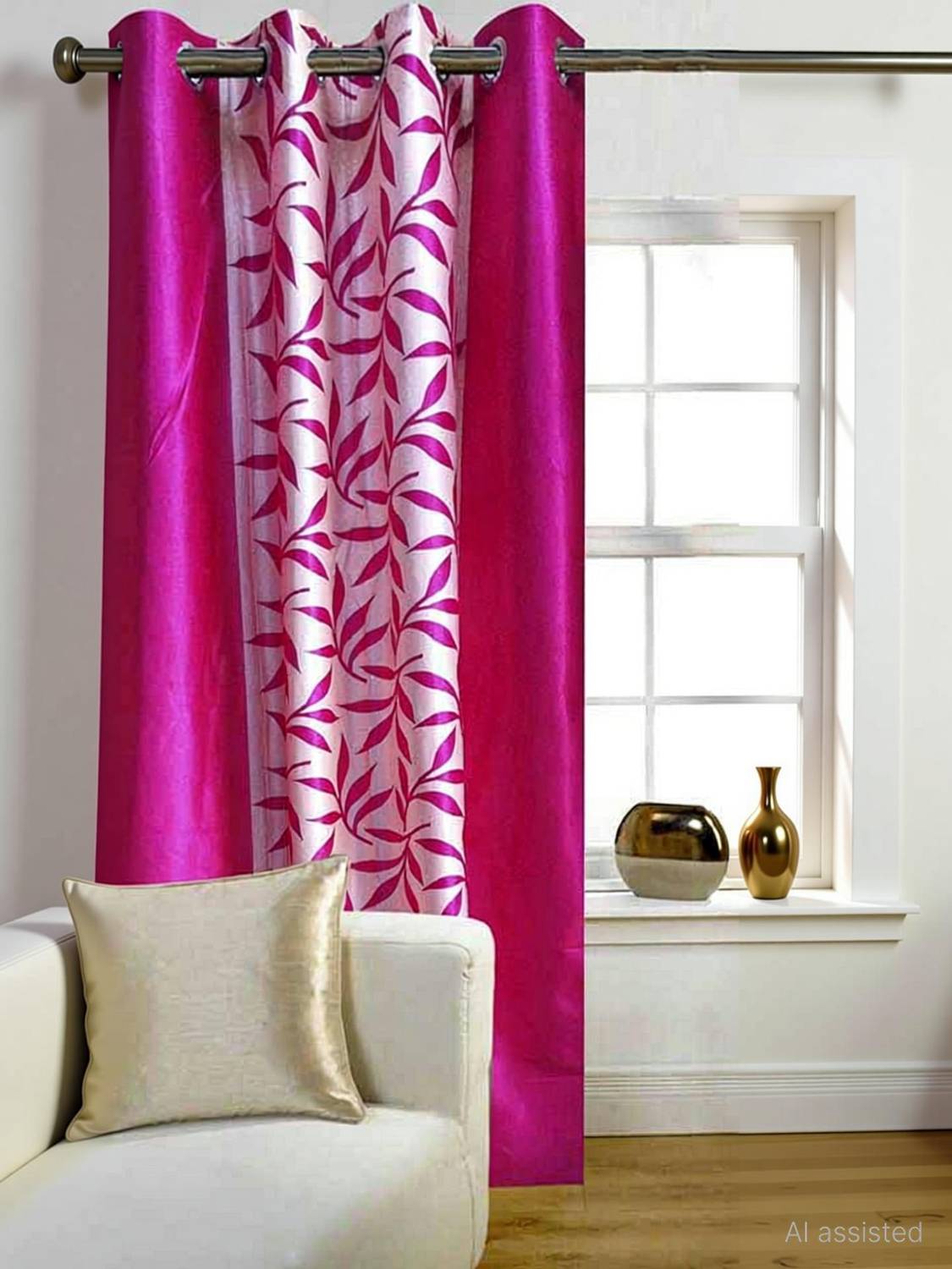 BELLA TRUE 270 cm (9 ft) Long Door Polyester Semi Transparent Curtain Single Curtain