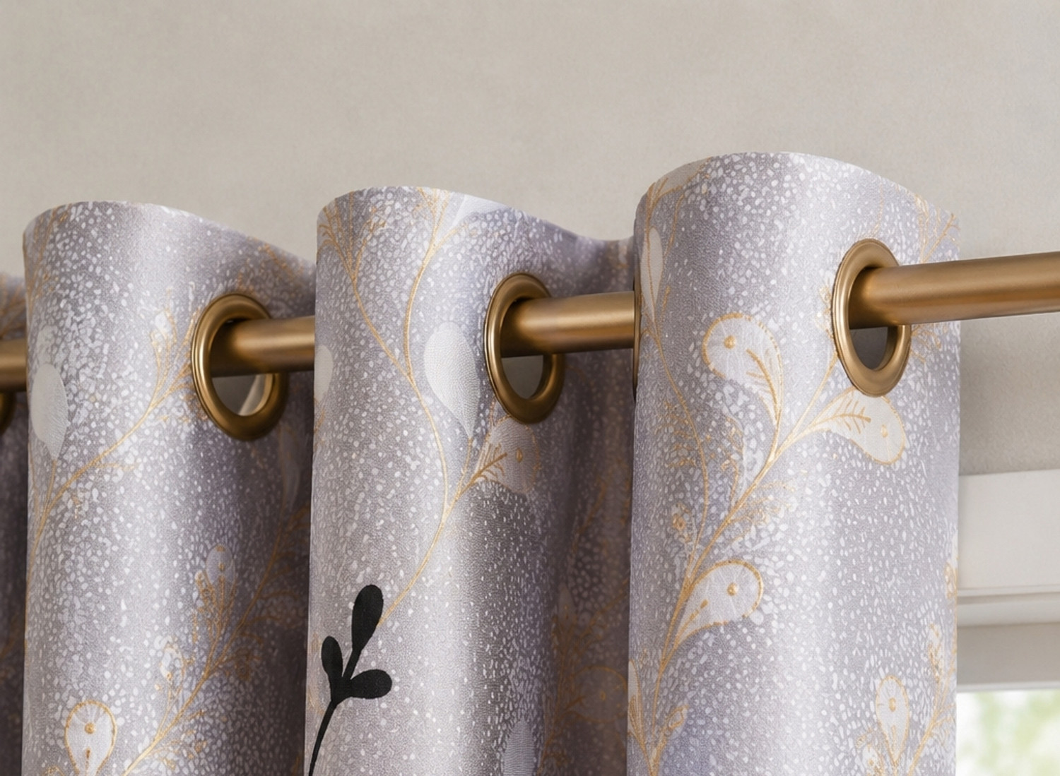 Image of TAJ TEXTILE 153 cm (5 ft) Window Cotton Room Darkening Curtain (Pack Of 2)