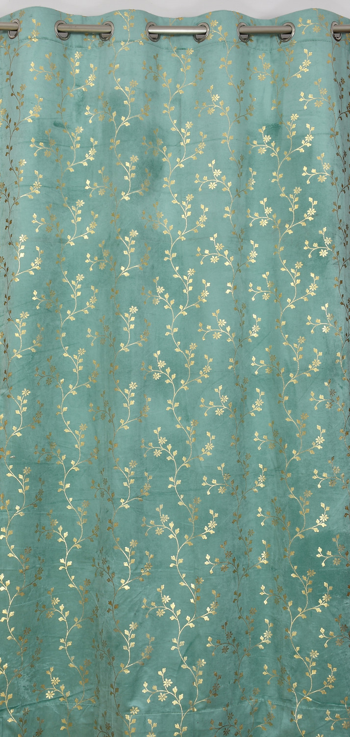 Image of Shadeshimmer 152.4 cm (5 ft) Window Velvet Room Darkening Curtain (Pack Of 2)
