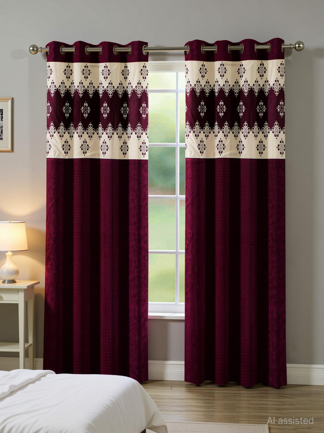 Image of Flipkart SmartBuy 214 cm (7 ft) Door Polyester Semi Transparent Curtain (Pack Of 2)