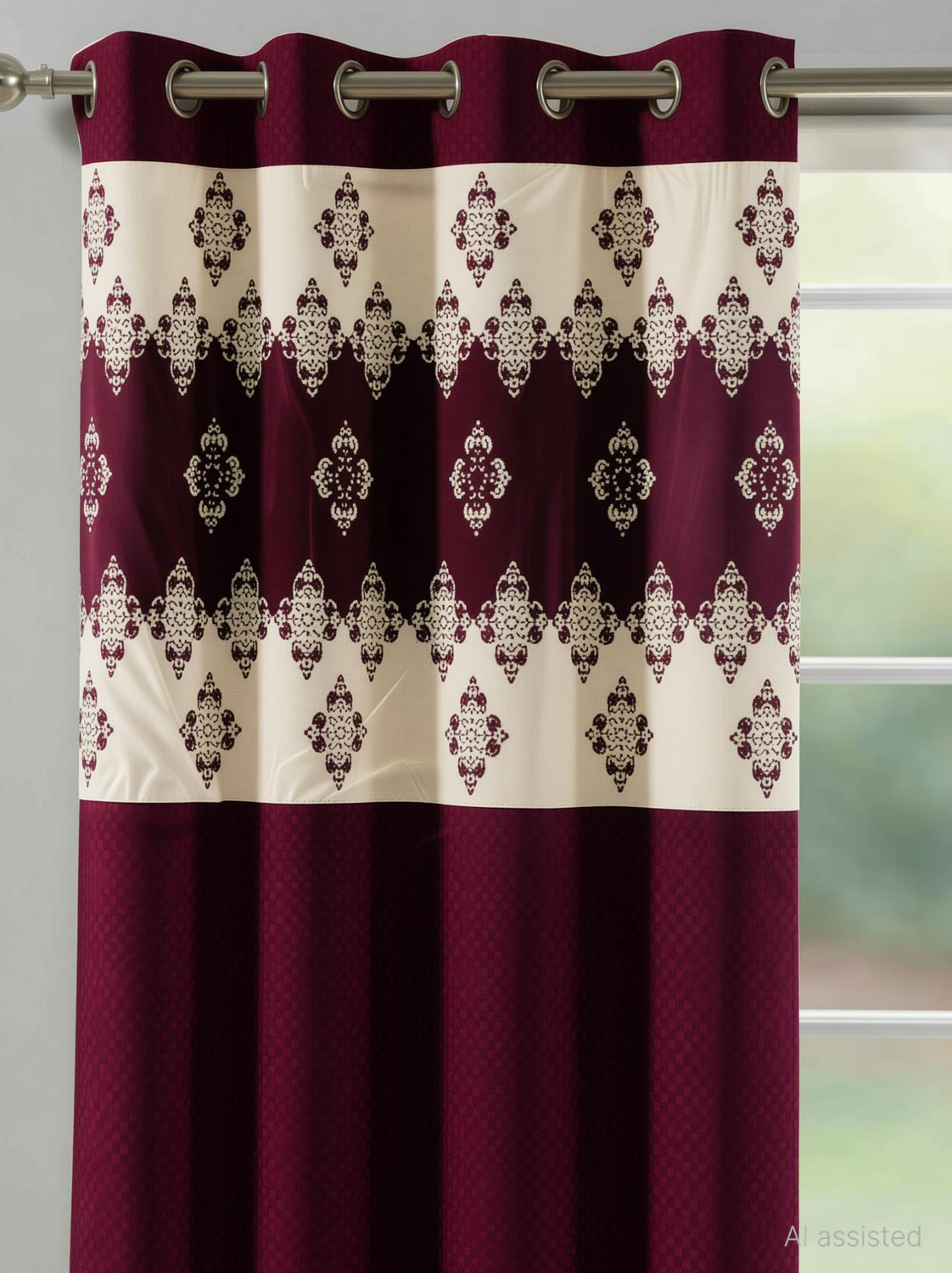 Image of Flipkart SmartBuy 214 cm (7 ft) Door Polyester Semi Transparent Curtain (Pack Of 2)