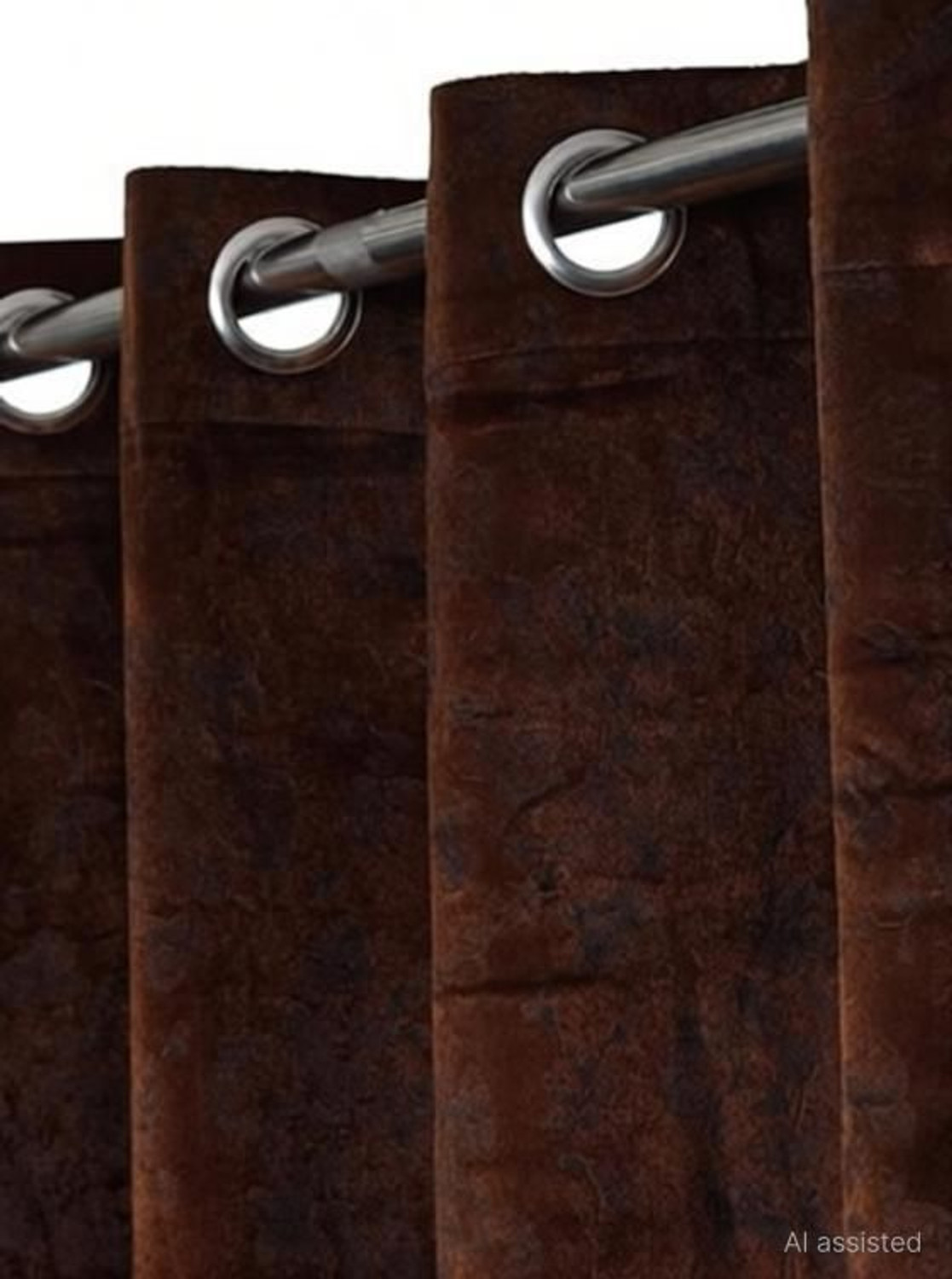 Image of Kraftiq Homes 243 cm (8 ft) Door Velvet Room Darkening Curtain Single Curtain