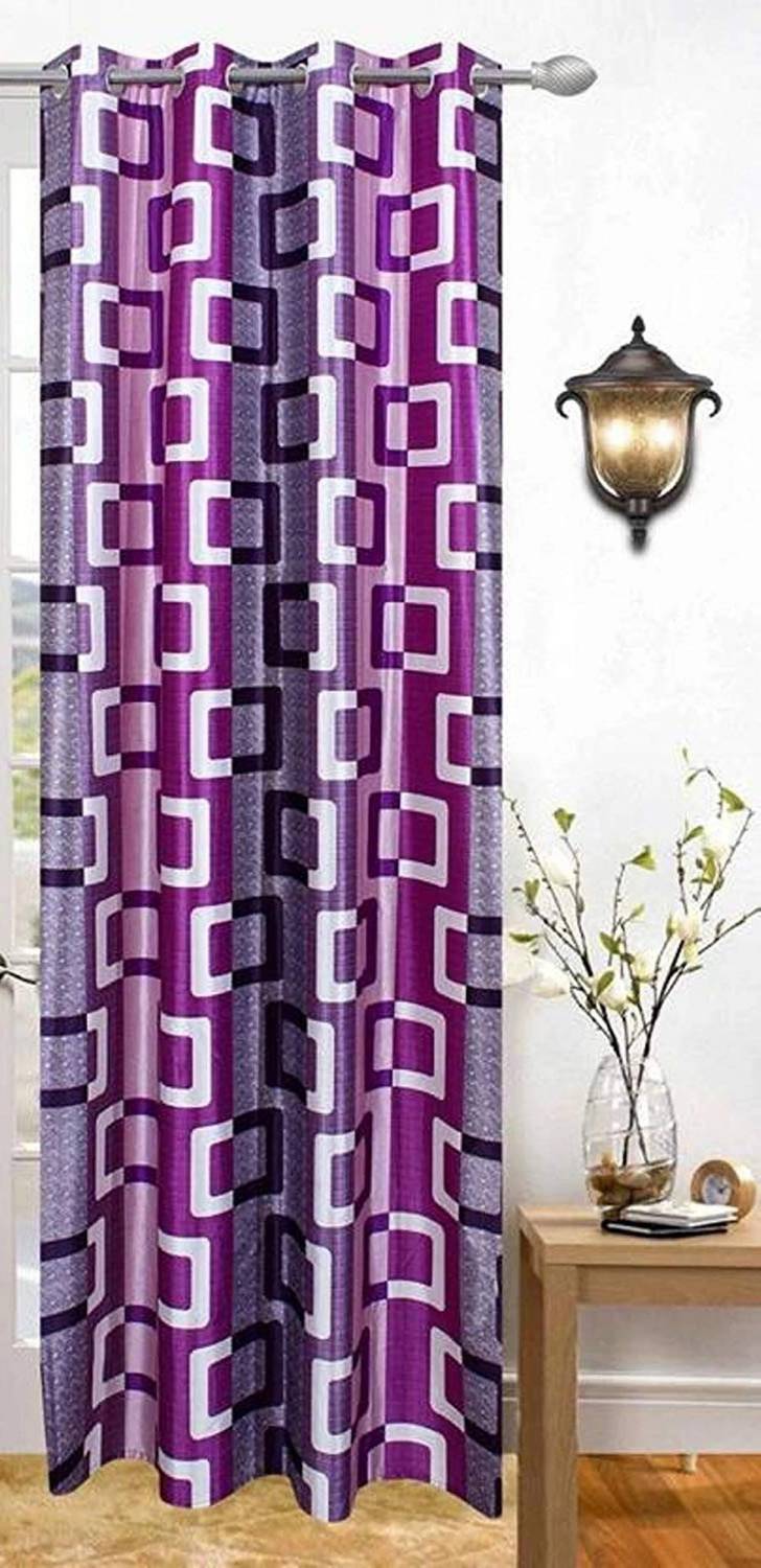 Adimanav 274.32 cm (9 ft) Long Door Polyester Semi Transparent Curtain Single Curtain