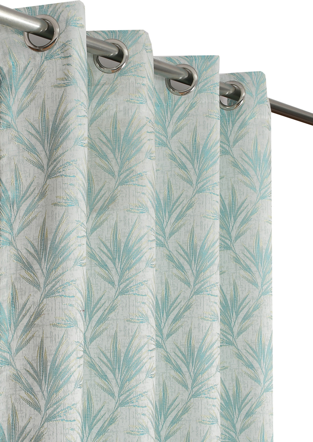 Image of VELOURA 243.84 cm (8 ft) Shower Jacquard Room Darkening Curtain (Pack Of 2)