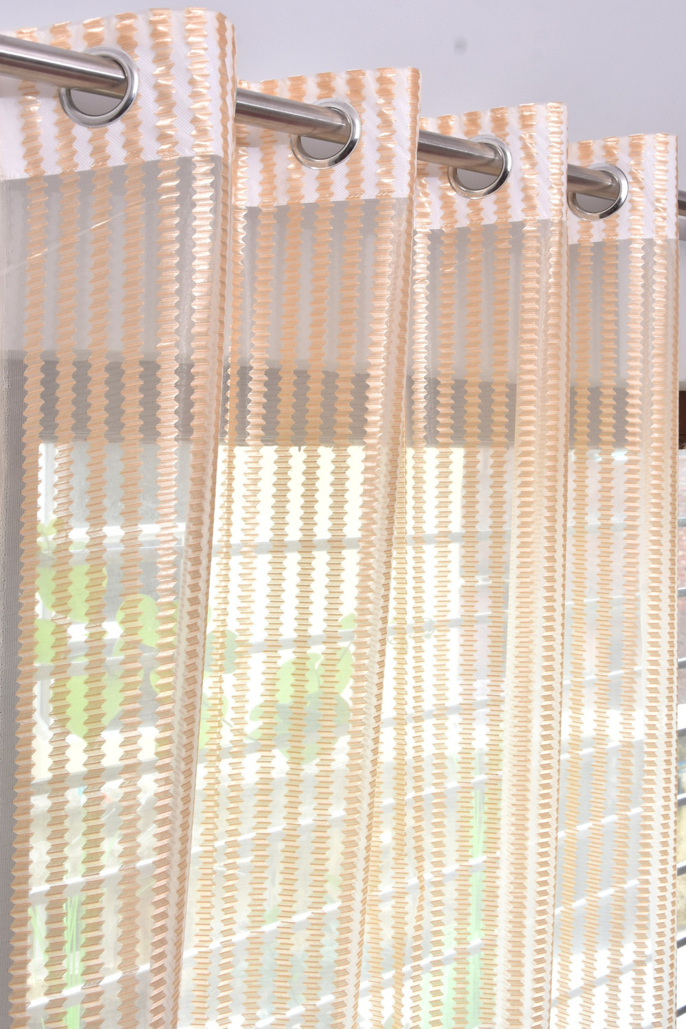 Image of Homefab India 152.4 cm (5 ft) Window Tissue Transparent Curtain (Pack Of 2)