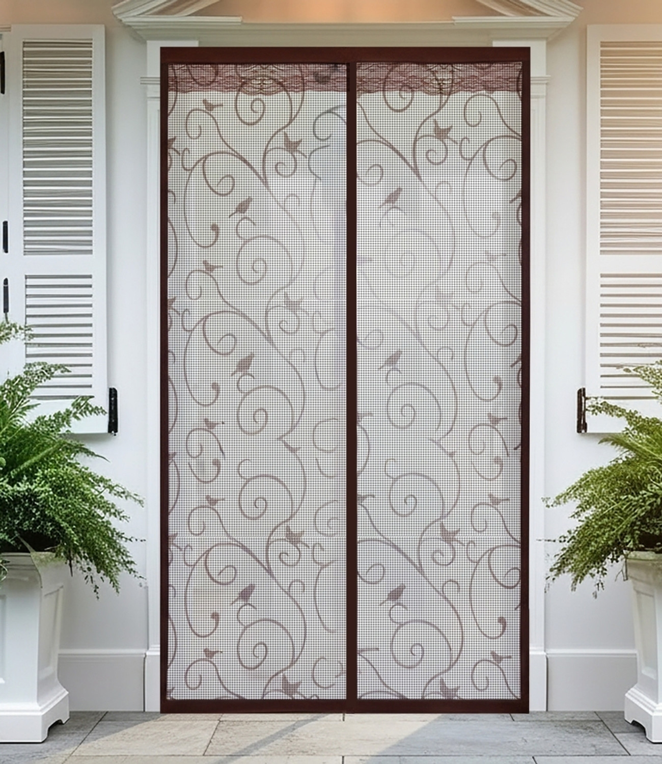 Image of Stylista 210 cm (7 ft) Door Net, Polyester Semi Transparent Curtain Single Curtain