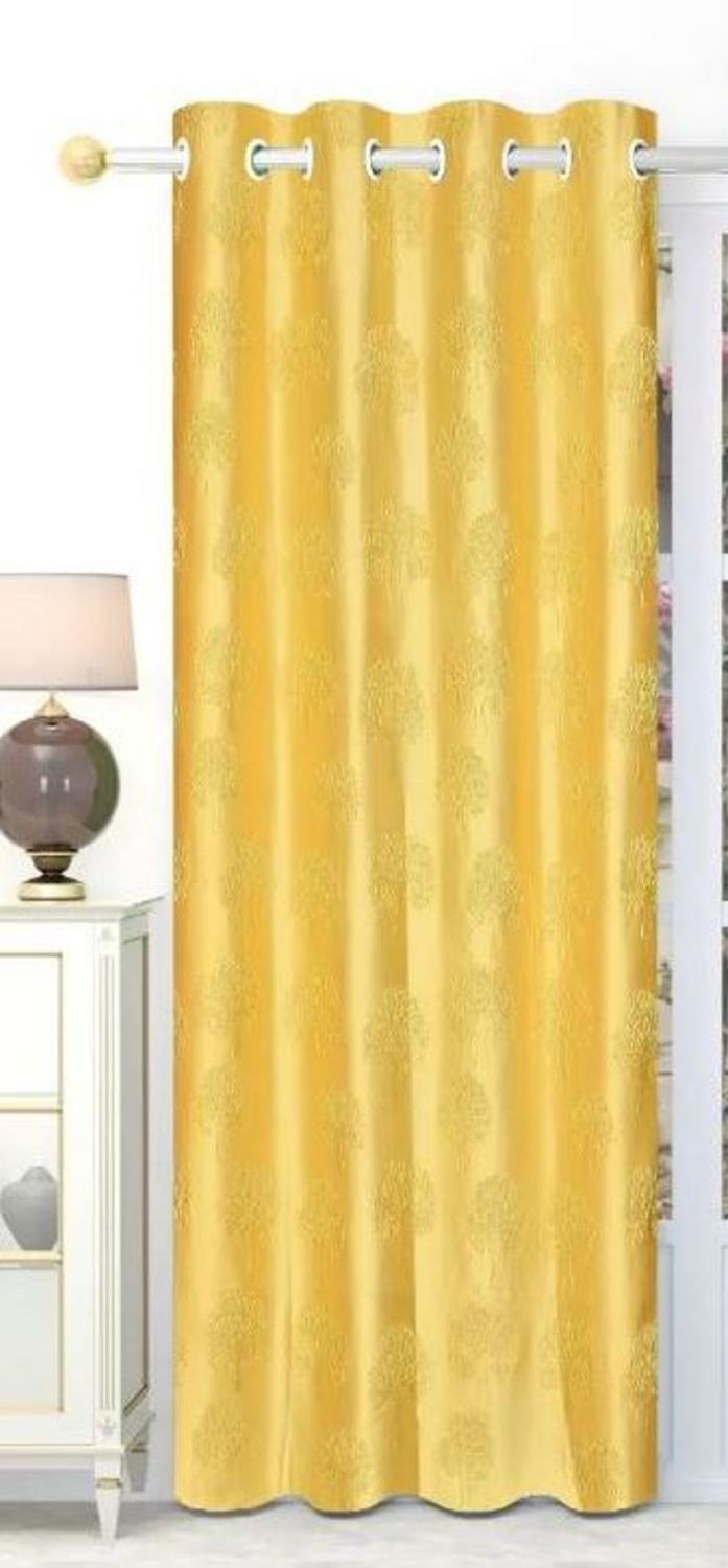 Image of Quibble 152 cm (5 ft) Window Polyester Semi Transparent Curtain (Pack Of 2)