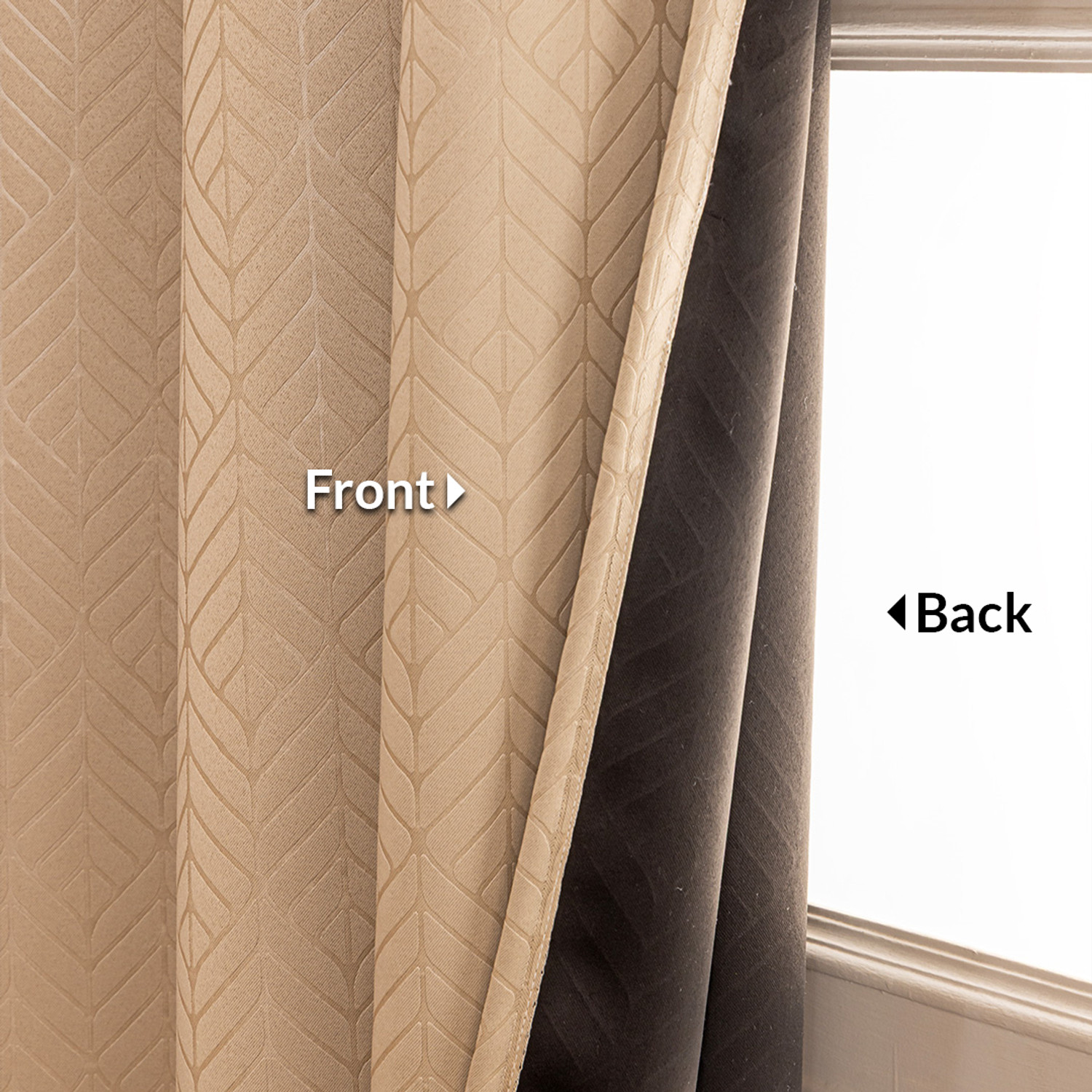 Image of HOMEMONDE 274.32 cm (9 ft) Long Door Polyester Blackout Curtain (Pack Of 2)