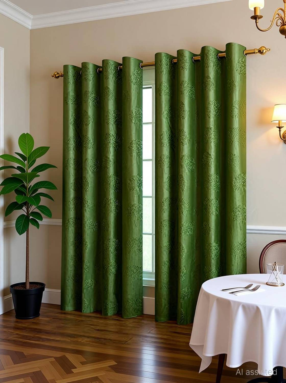 Amazingchoices 213.36 cm (7 ft) Door Polyester Room Darkening Curtain (Pack Of 2)