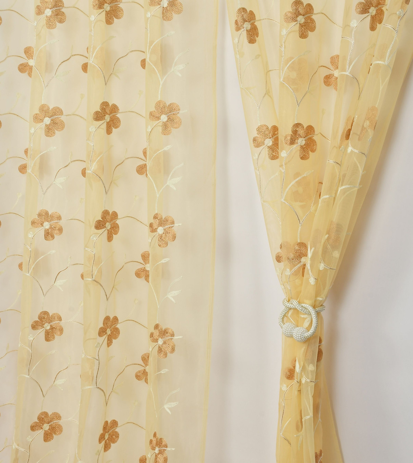 Image of Homefab India 152.4 cm (5 ft) Window Polyester Transparent Curtain (Pack Of 2)