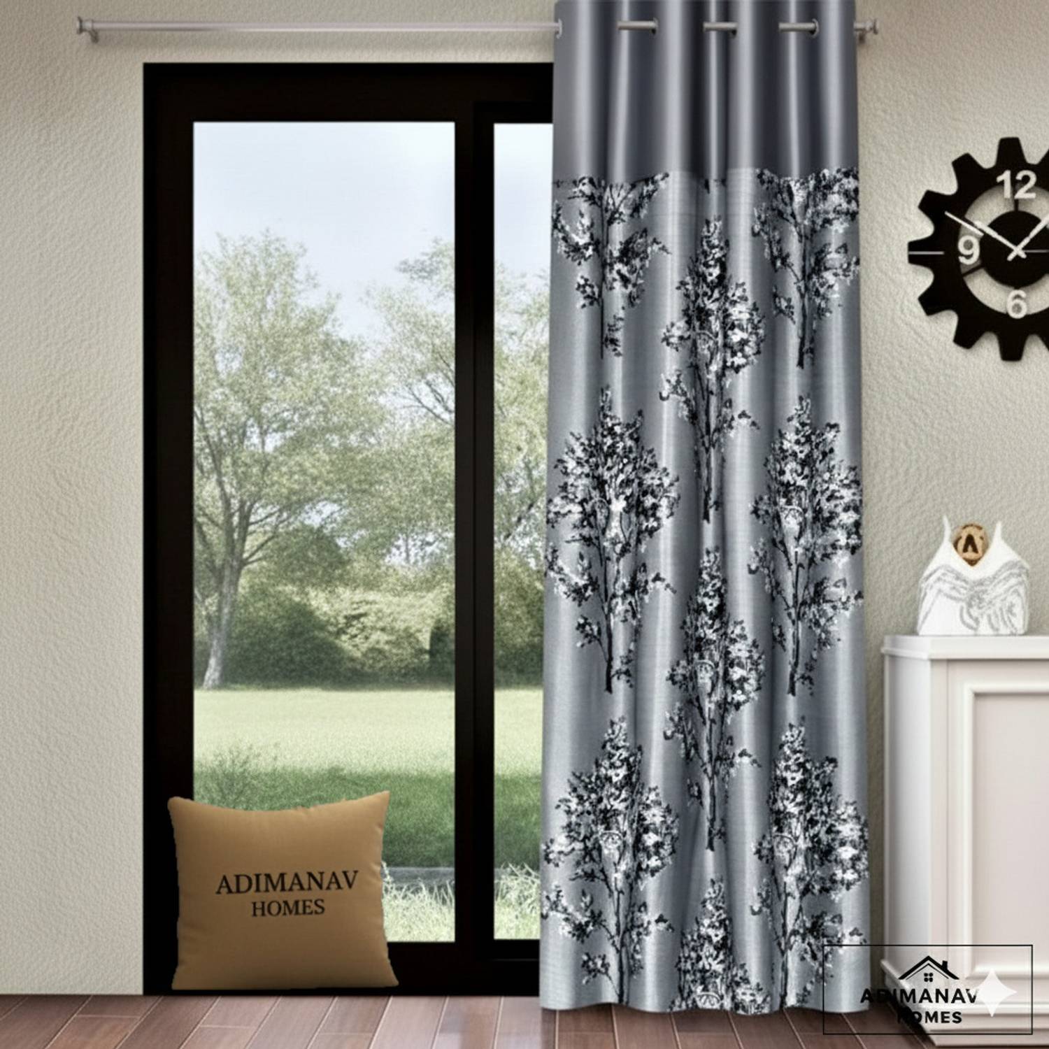 Adimanav 152.4 cm (5 ft) Window Polyester Semi Transparent Curtain Single Curtain