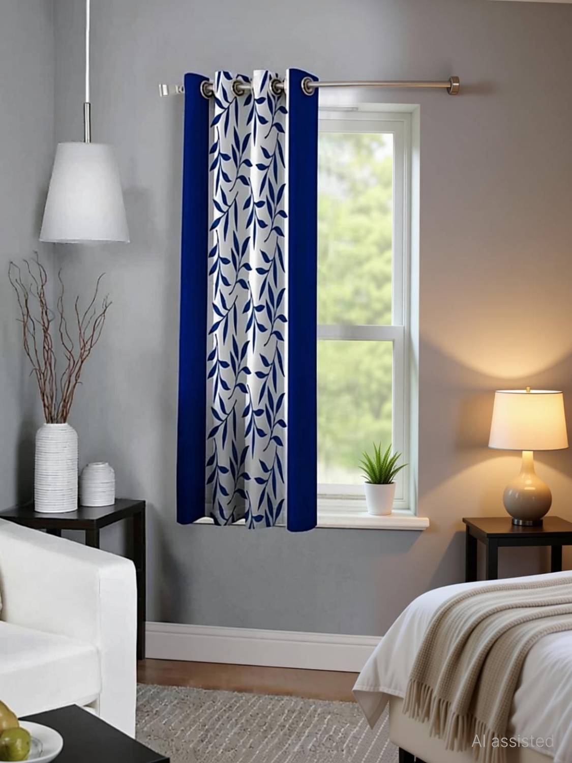Achintya 153 cm (5 ft) Window Polyester Semi Transparent Curtain Single Curtain