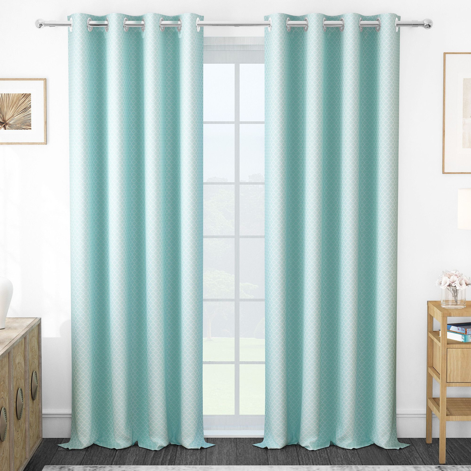 Image of Story@home 215 cm (7 ft) Door Jacquard Room Darkening Curtain Single Curtain