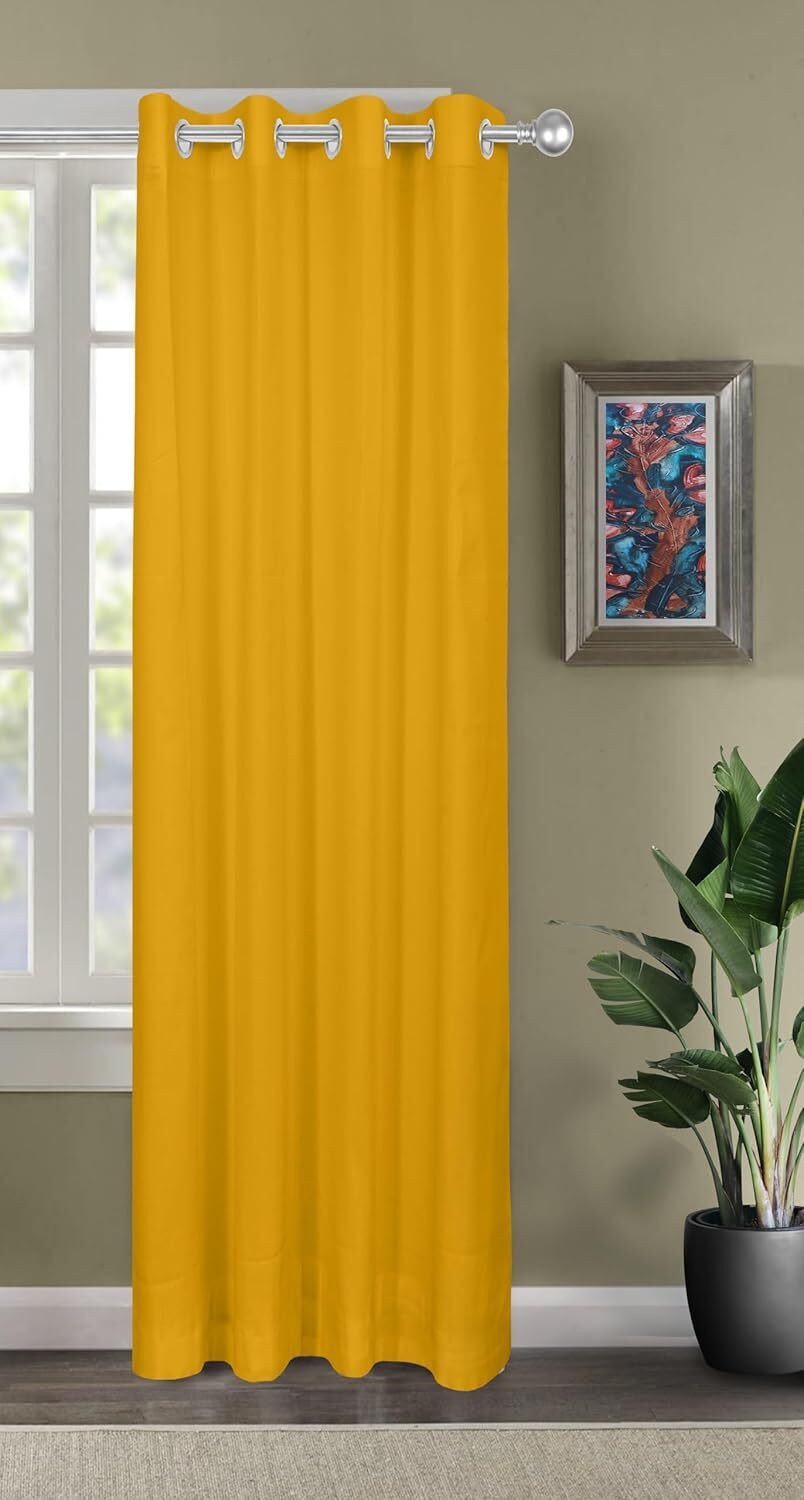 Image of The Linen Company 152 cm (5 ft) Window Cotton Room Darkening Curtain Single Curtain