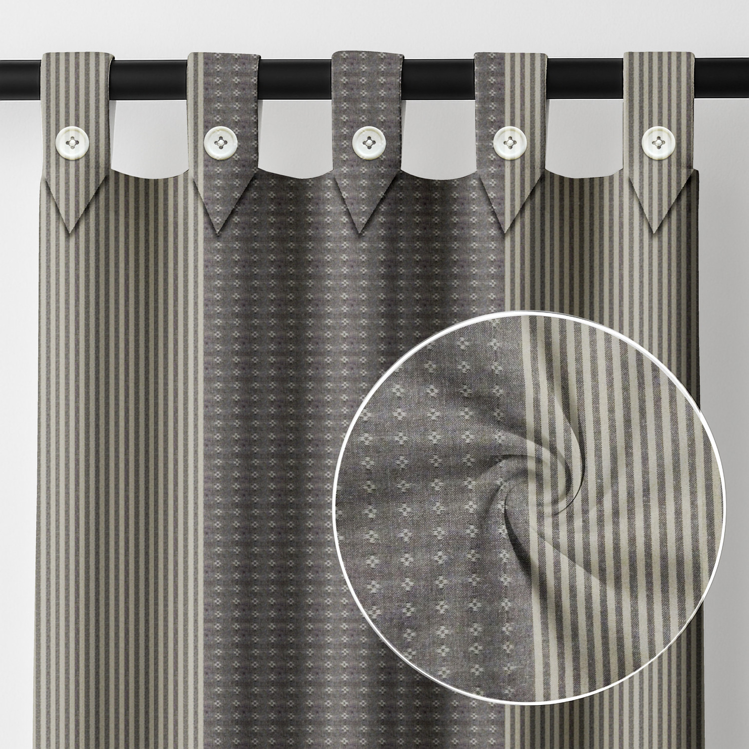 Image of Tidy 152.4 cm (5 ft) Window Cotton Room Darkening Curtain (Pack Of 2)