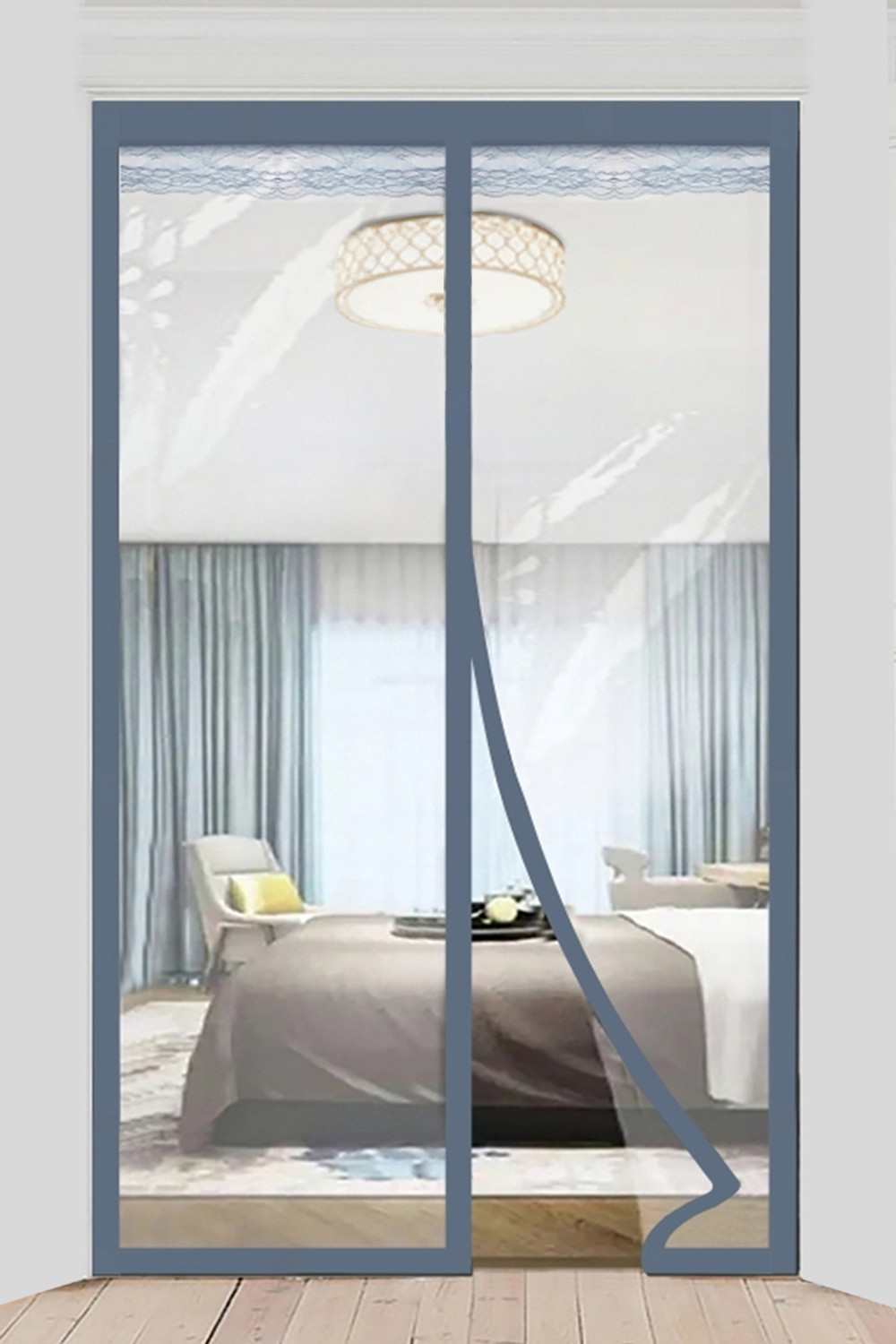 Image of The Furnishing Tree 207 cm (7 ft) Door PVC Room Darkening Curtain Single Curtain