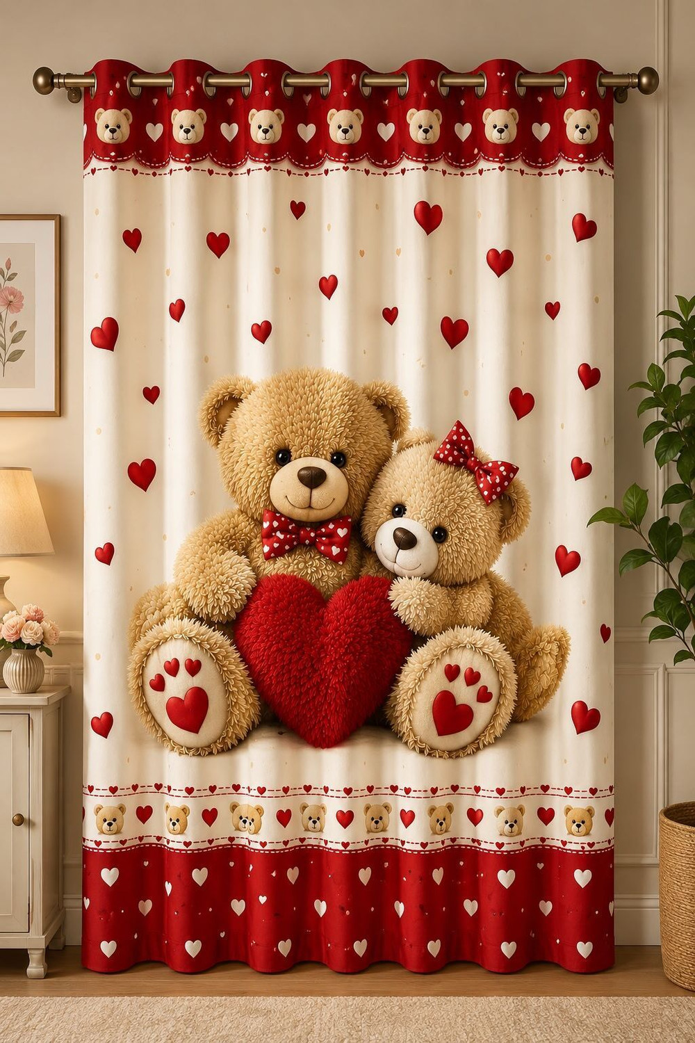Image of SVHM HOME DECOR 213 cm (7 ft) Door Polyester Room Darkening Curtain Single Curtain