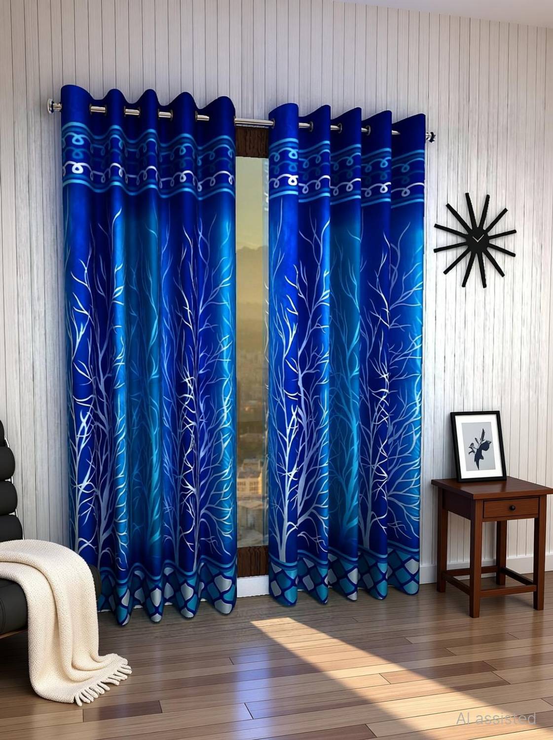 Home Sizzler 153 cm (5 ft) Window Polyester Semi Transparent Curtain (Pack Of 2)