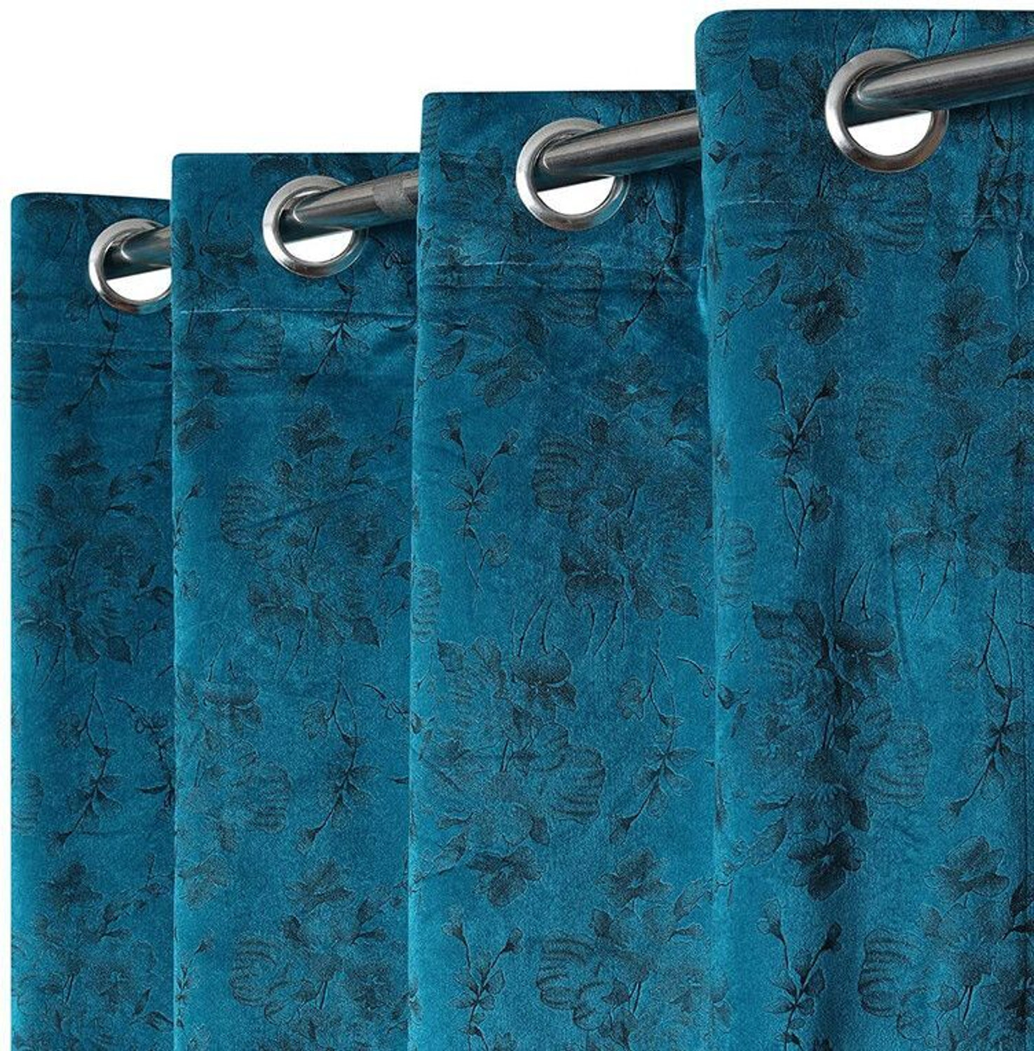 Image of Kraftiq Homes 243 cm (8 ft) Door Velvet Room Darkening Curtain Single Curtain