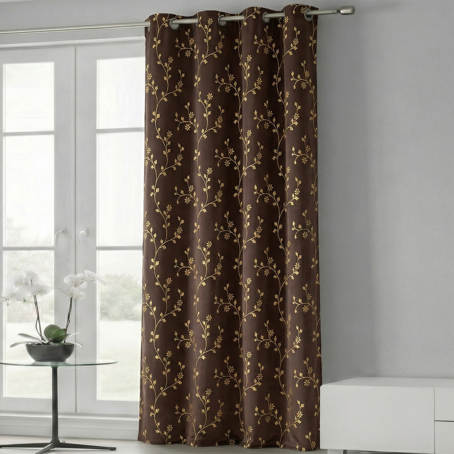 Image of Home Spark 244 cm (8 ft) Long Door Velvet Room Darkening Curtain Single Curtain