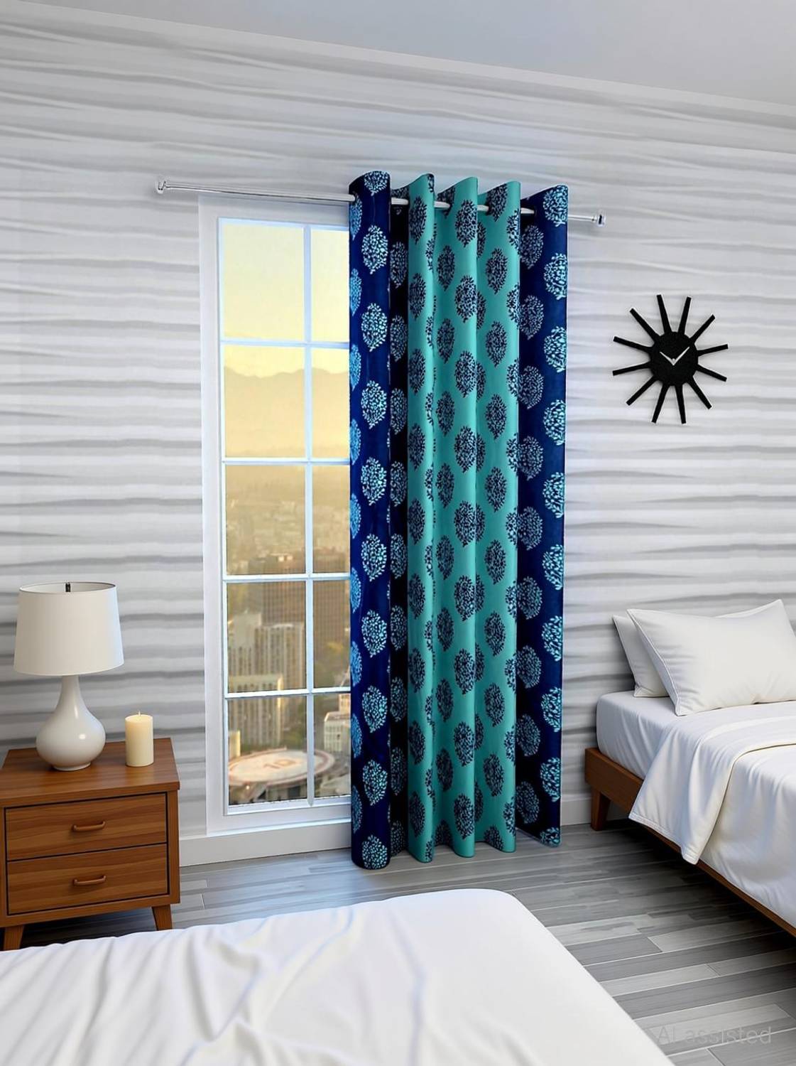 Home Sizzler 214 cm (7 ft) Door Polyester Semi Transparent Curtain Single Curtain