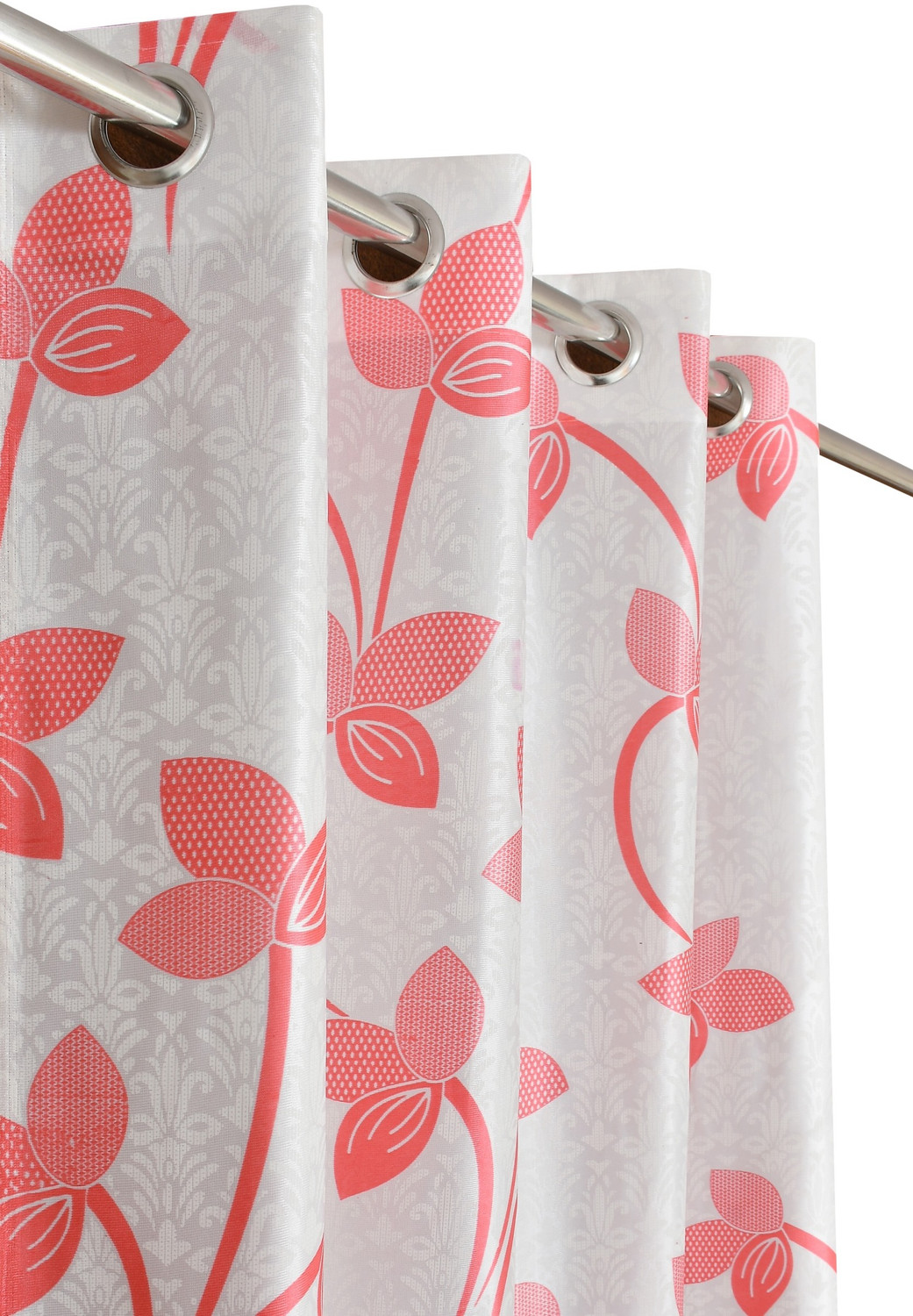 Image of kiara Creations 182 cm (6 ft) Shower Polyester Semi Transparent Curtain (Pack Of 3)
