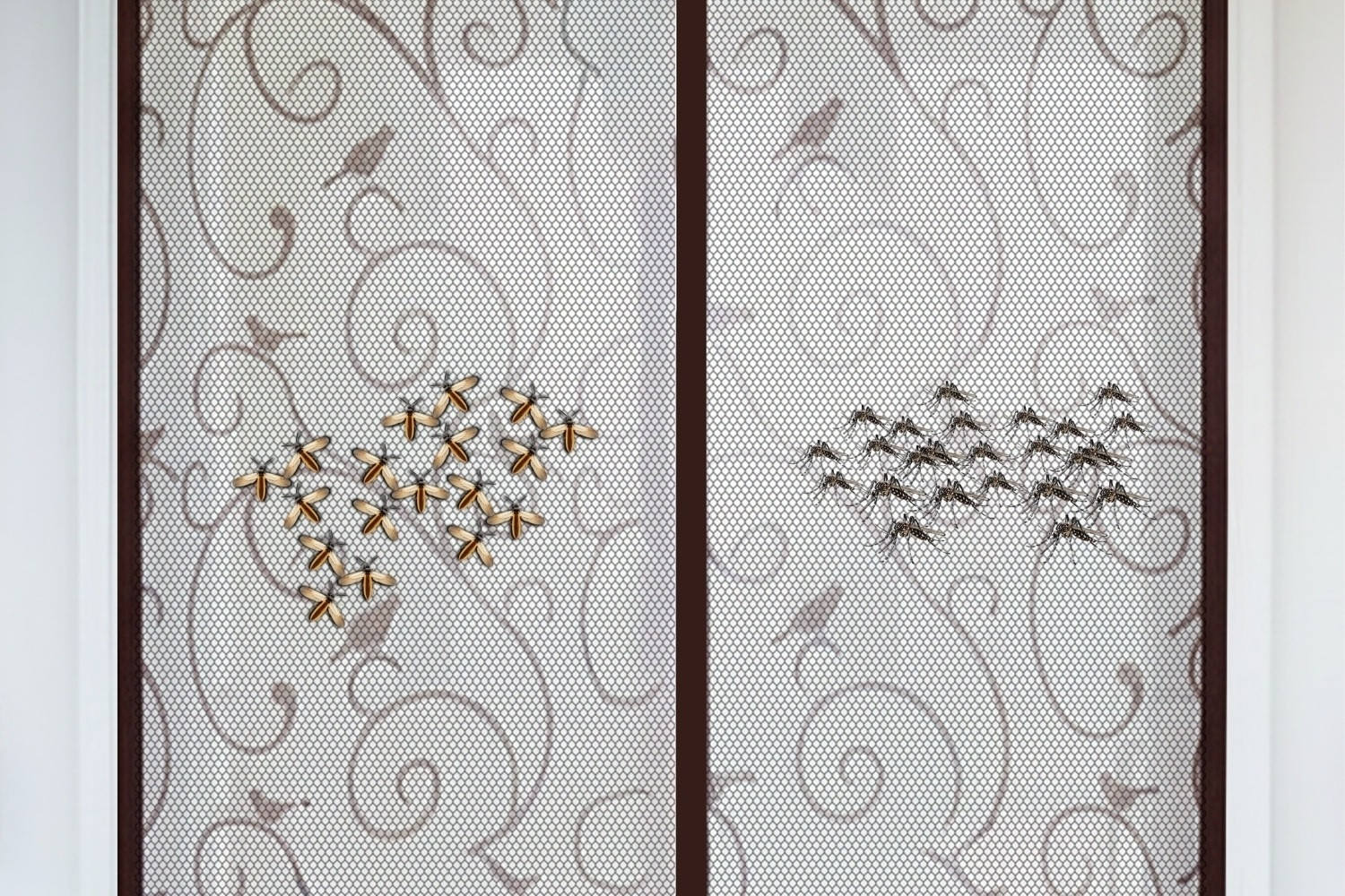 Image of Stylista 210 cm (7 ft) Door Net, Polyester Semi Transparent Curtain Single Curtain