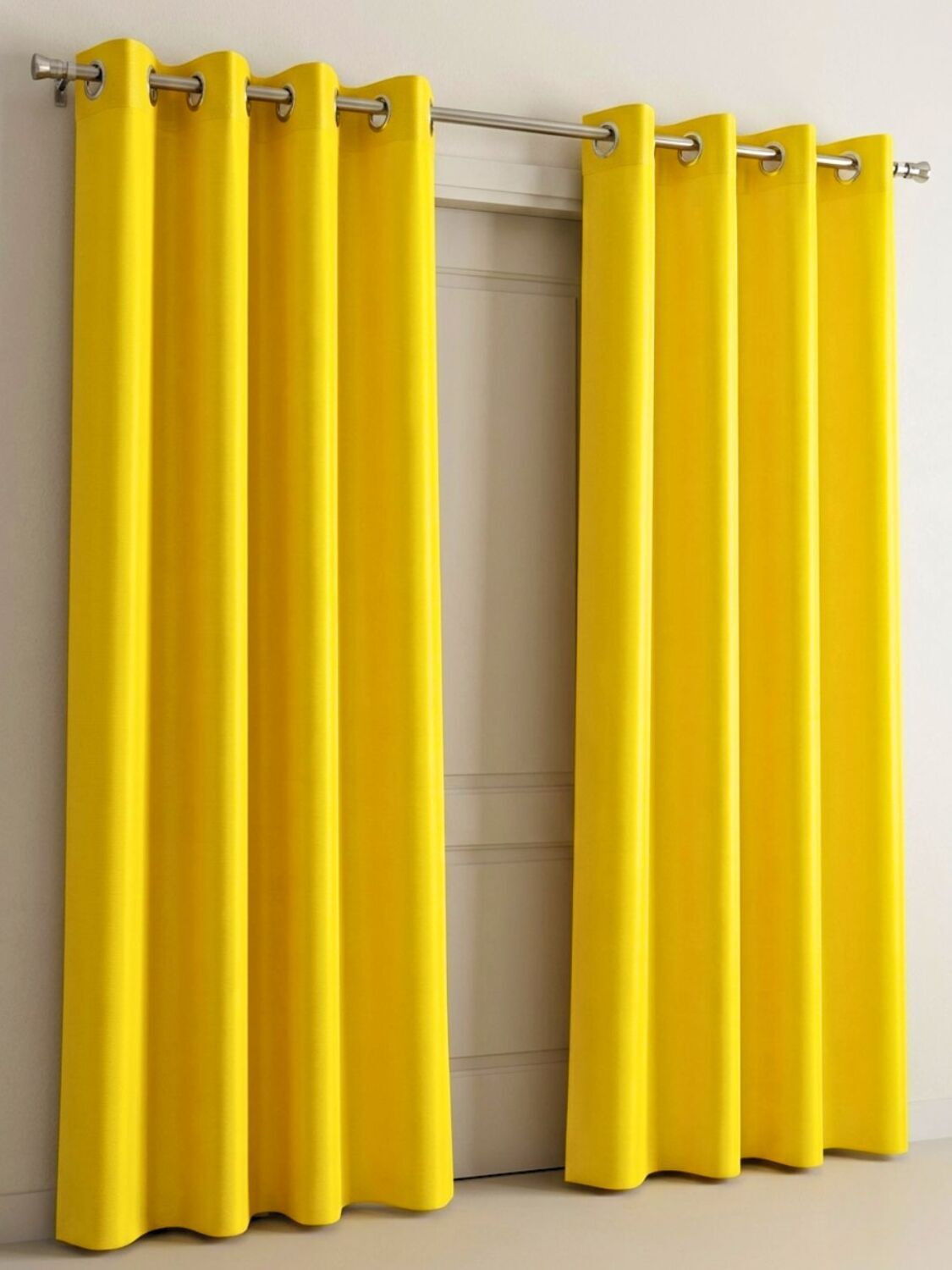 Image of Kanodia Poly Fab 152.4 cm (5 ft) Window Polyester Semi Transparent Curtain (Pack Of 2)
