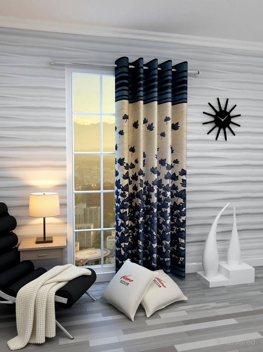 Home Sizzler 153 cm (5 ft) Window Polyester Semi Transparent Curtain Single Curtain