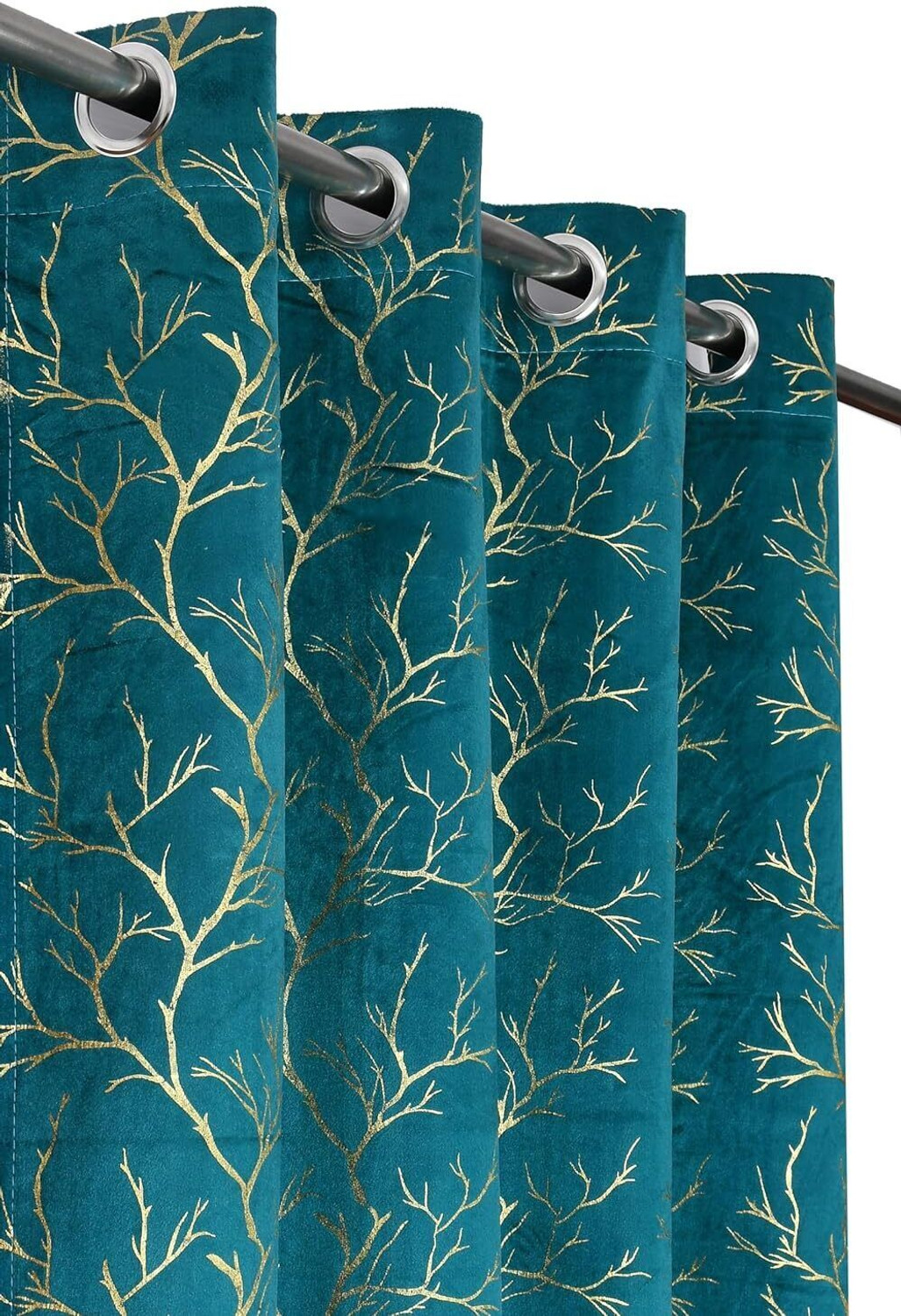 Image of Home Sazawat 152 cm (5 ft) Window Velvet Room Darkening Curtain (Pack Of 2)