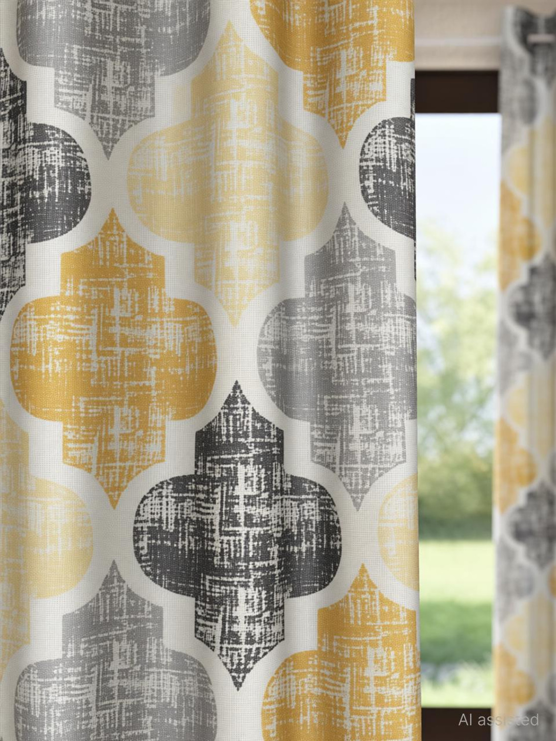 Image of Home Sizzler 153 cm (5 ft) Window Polycotton Semi Transparent Curtain (Pack Of 2)