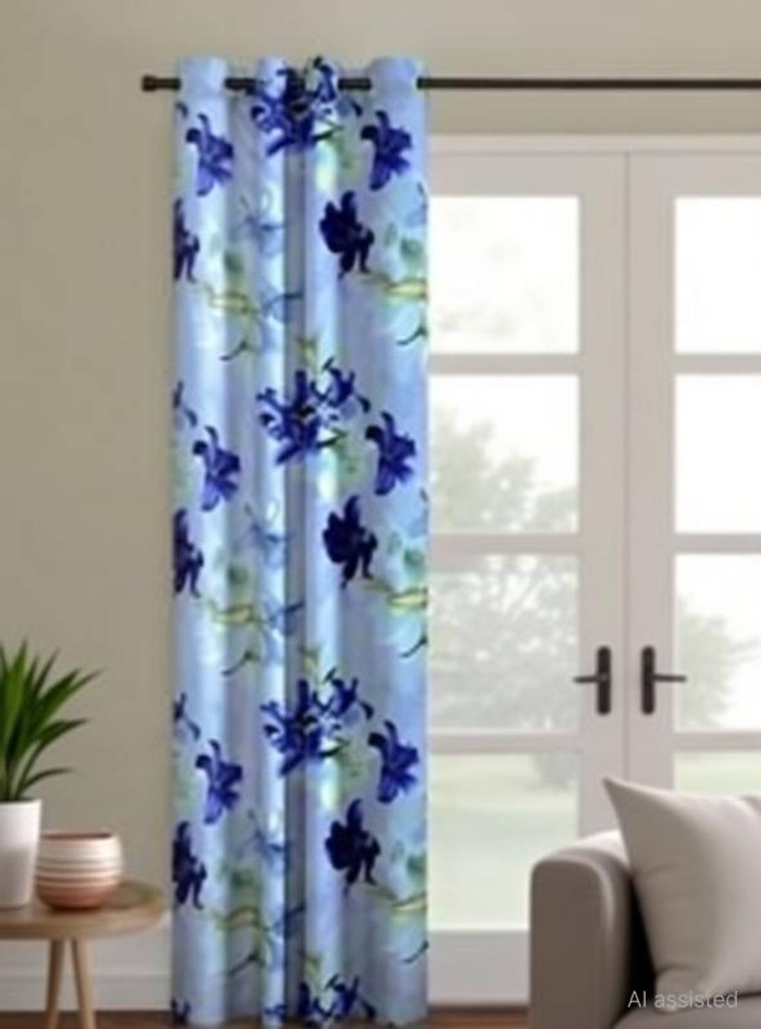 Gantavya 153 cm Polyester Semi Transparent Curtain - Image 2