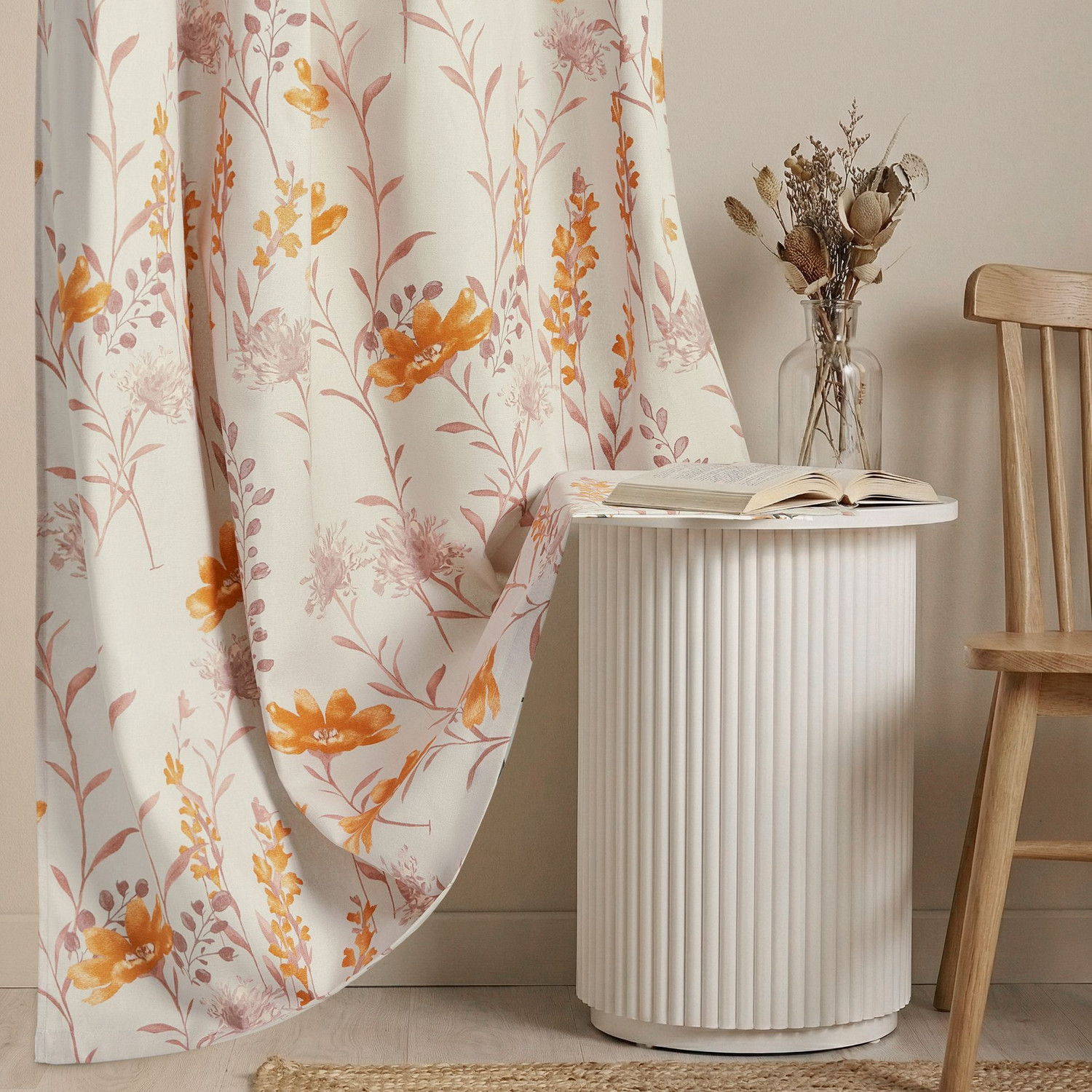 Image of Huesland 243 cm (8 ft) Long Door Cotton Room Darkening Curtain Single Curtain