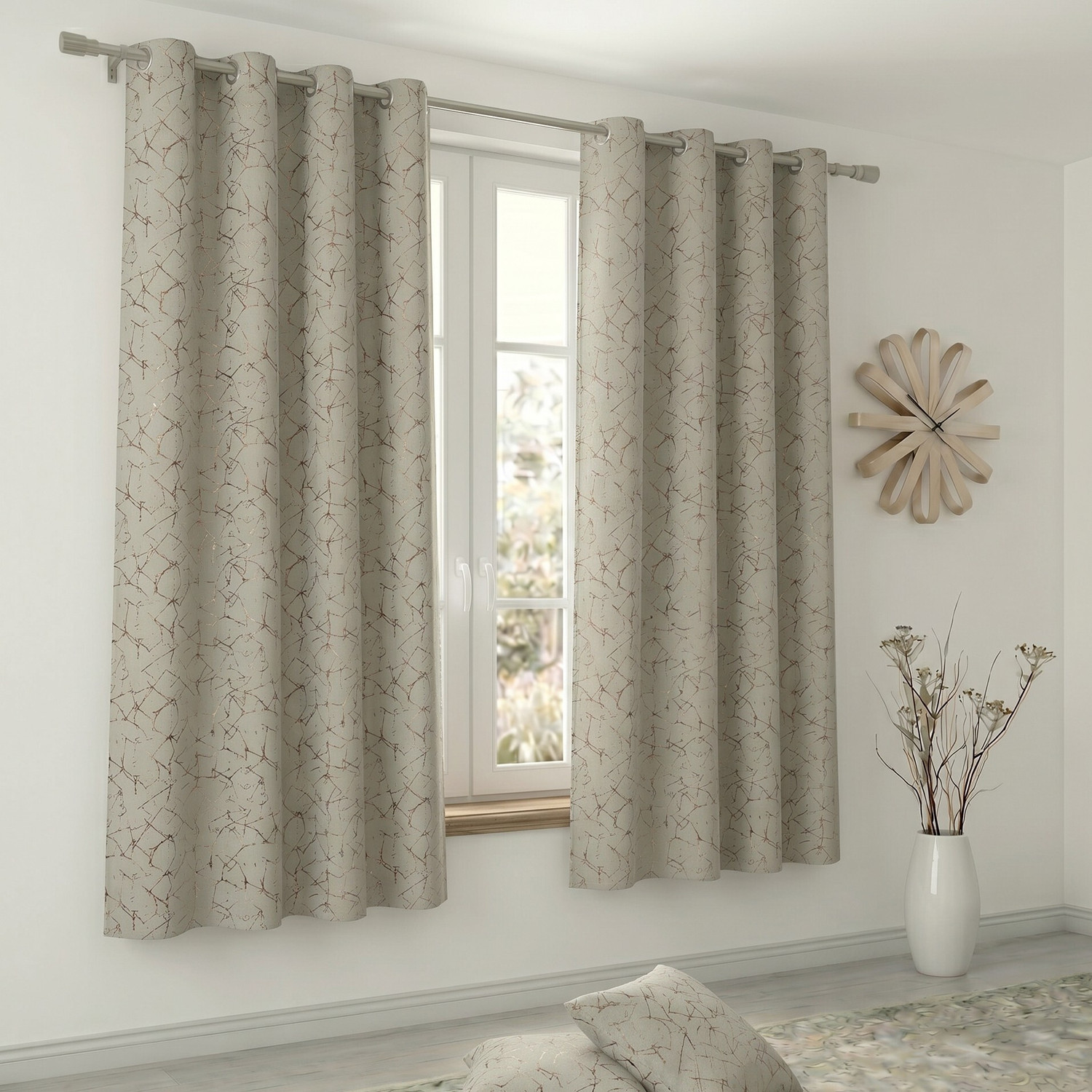 Image of Home Spark 183 cm (6 ft) Window Polyester Blackout Curtain (Pack Of 2)