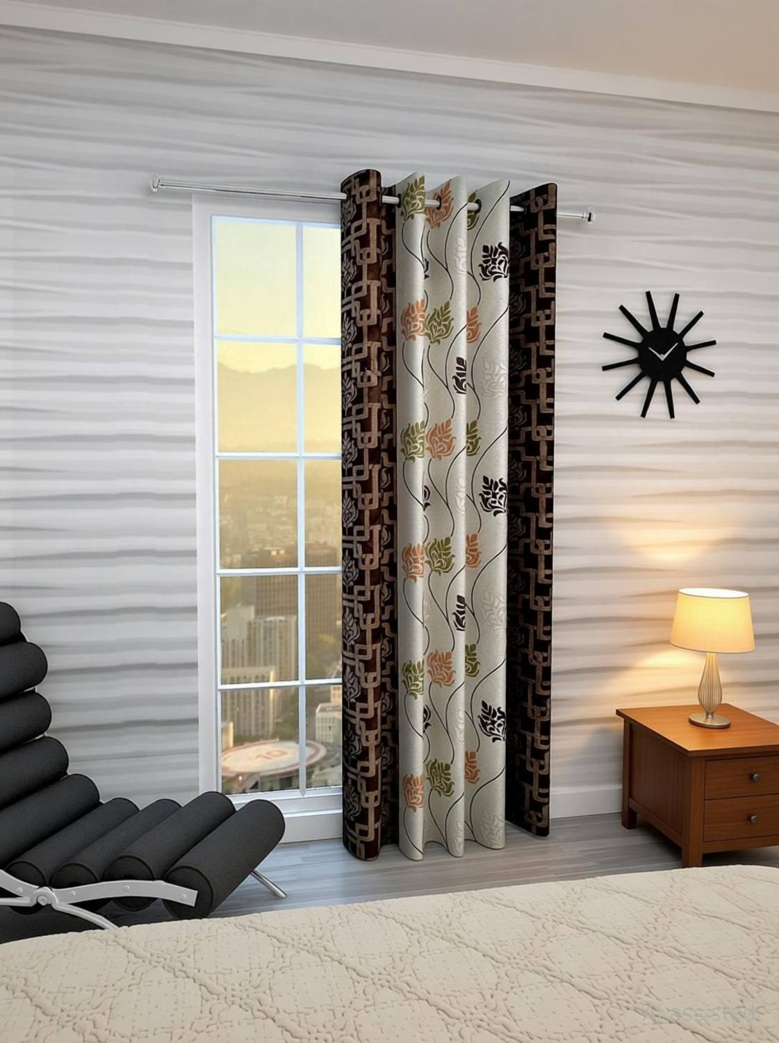 Home Sizzler 275 cm (9 ft) Long Door Polyester Semi Transparent Curtain Single Curtain