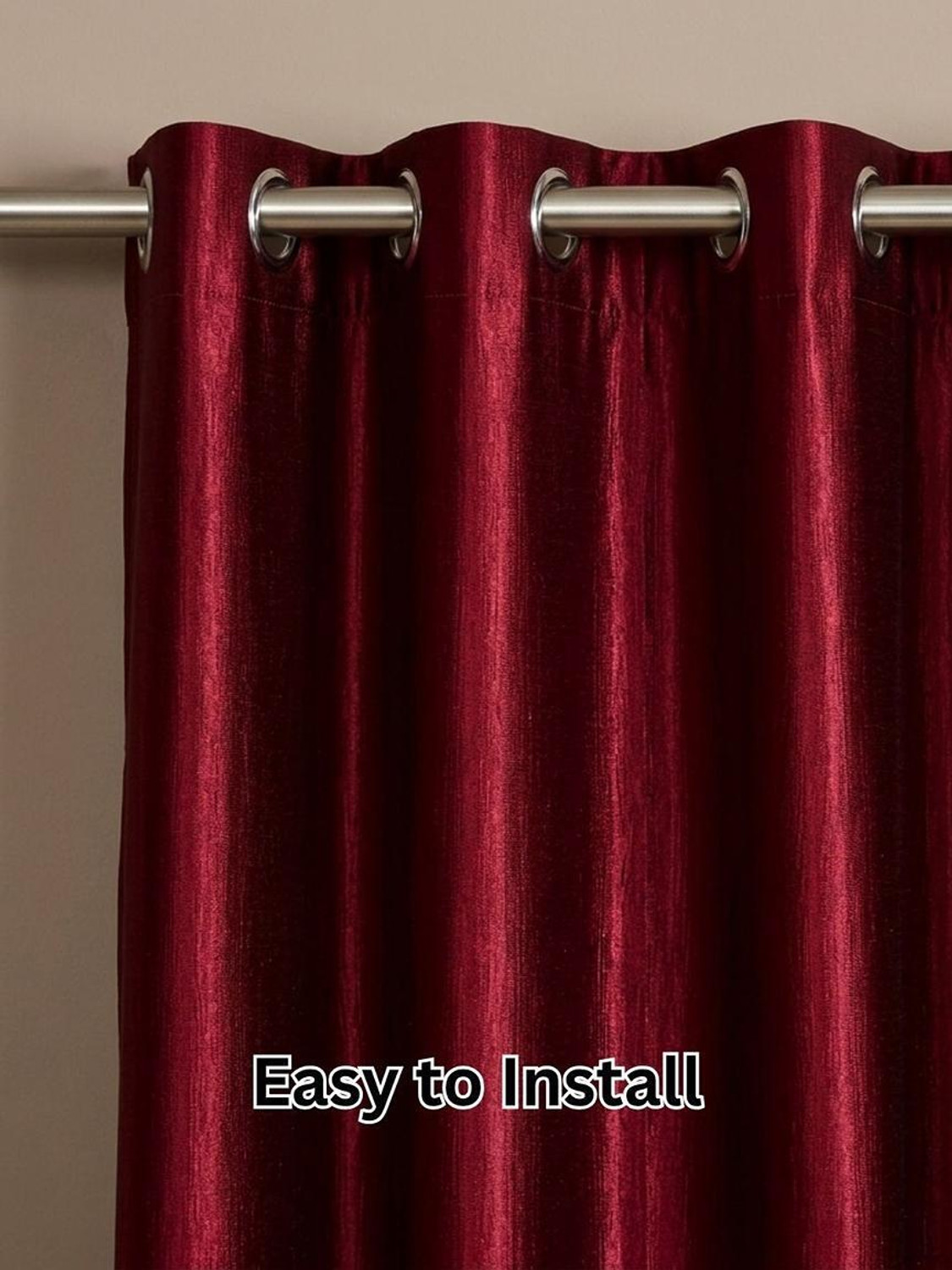 Image of Kanodia Poly Fab 212 cm (7 ft) Door Polyester Semi Transparent Curtain Single Curtain