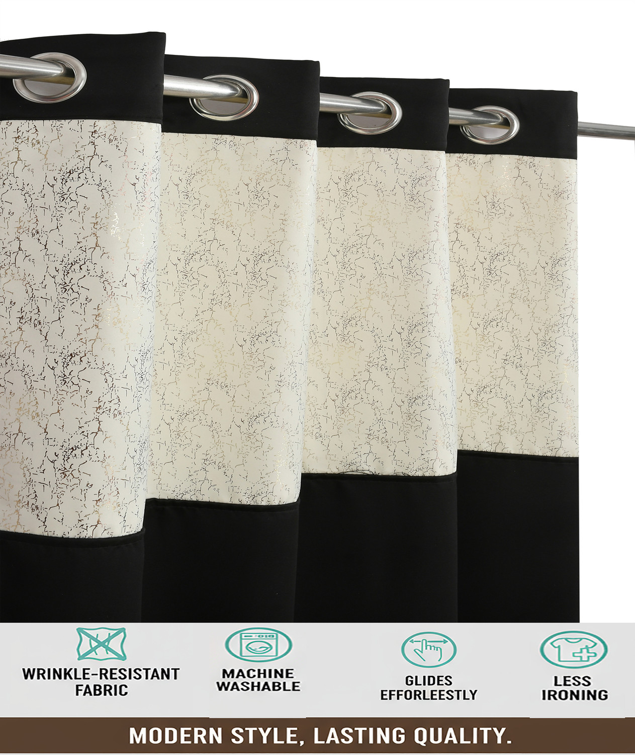 Image of Home Stylish 213 cm (7 ft) Door Silk Blackout Curtain Single Curtain
