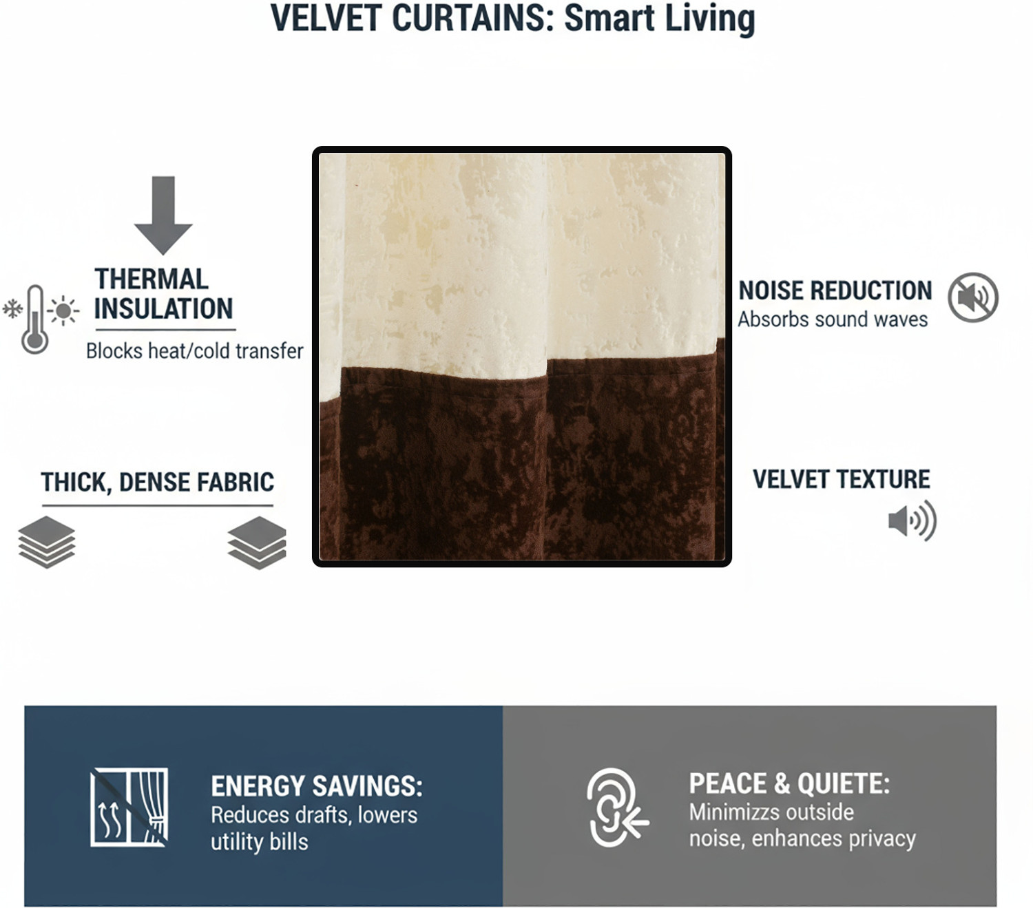 Image of Home Stylish 274 cm (9 ft) Long Door Velvet Blackout Curtain Single Curtain