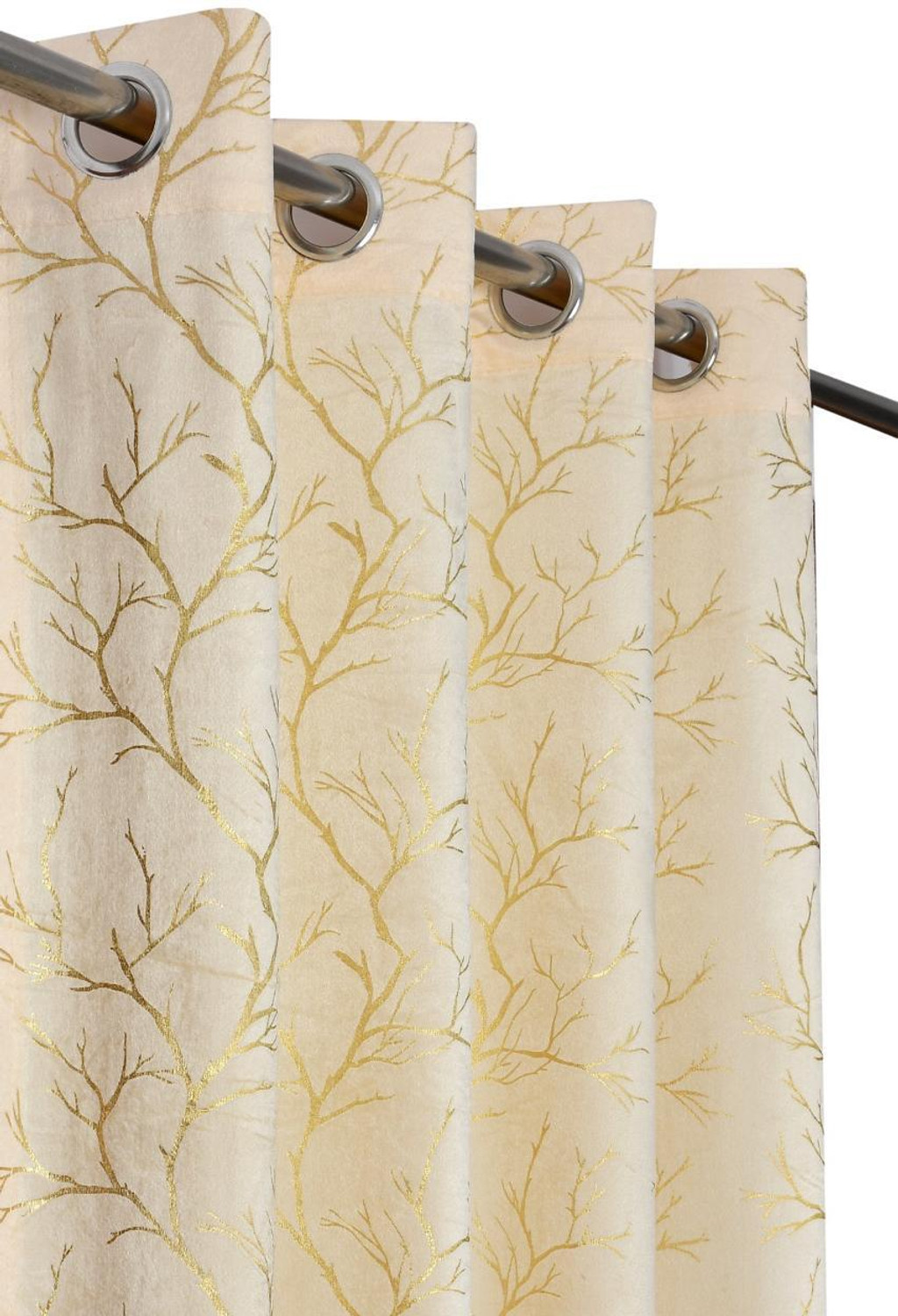 Image of VIRIDIAN DECOR 213 cm (7 ft) Door Velvet Room Darkening Curtain (Pack Of 2)
