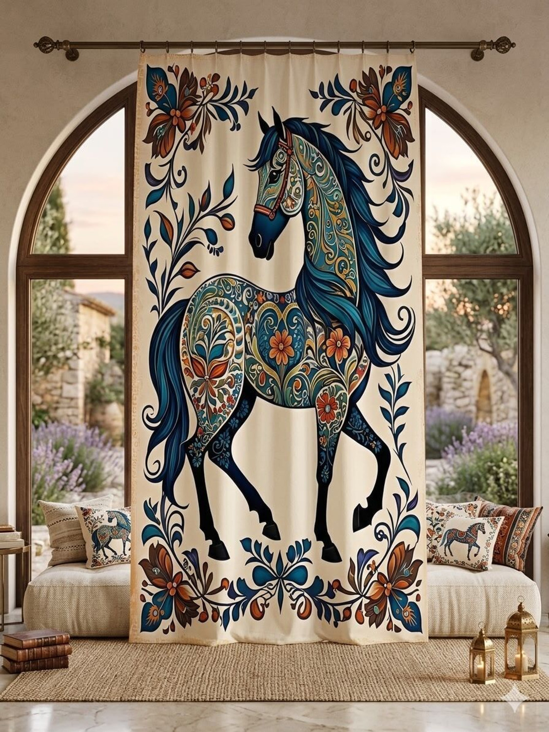 Image of SVHM HOME DECOR 152 cm (5 ft) Window Polyester Room Darkening Curtain Single Curtain