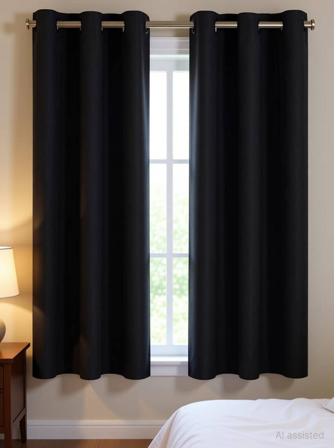 COMFY HOME 152.2 cm (5 ft) Window Silk Semi Transparent Curtain (Pack Of 2)