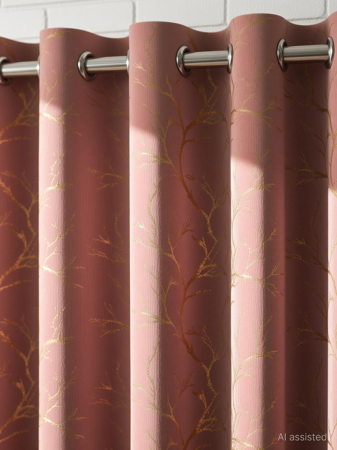 Image of Diara Homes 213 cm (7 ft) Door Velvet Room Darkening Curtain (Pack Of 2)