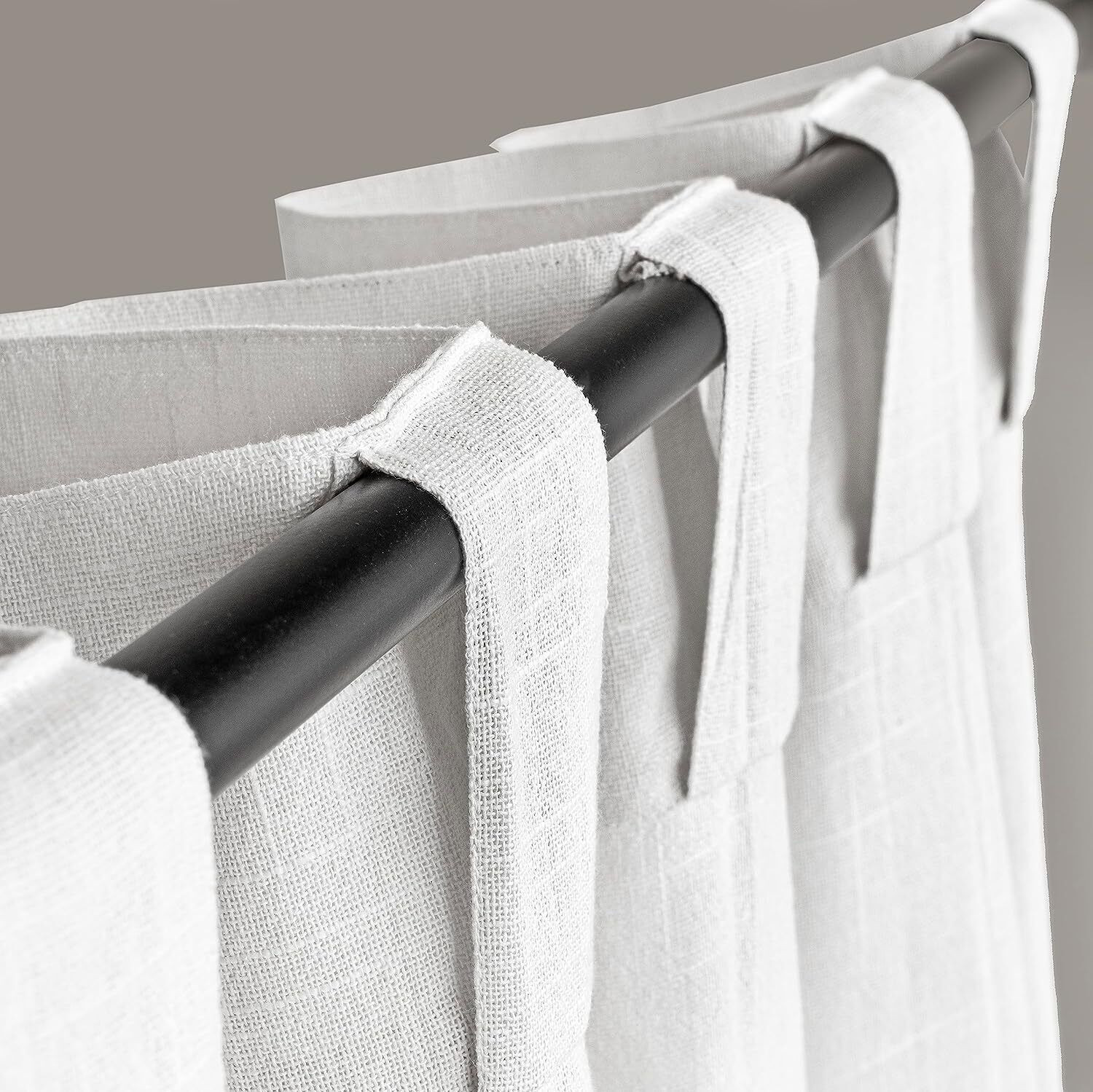 Image of LINENWALAS 244 cm (8 ft) Door Cotton Semi Transparent Curtain (Pack Of 2) (White, Solid)