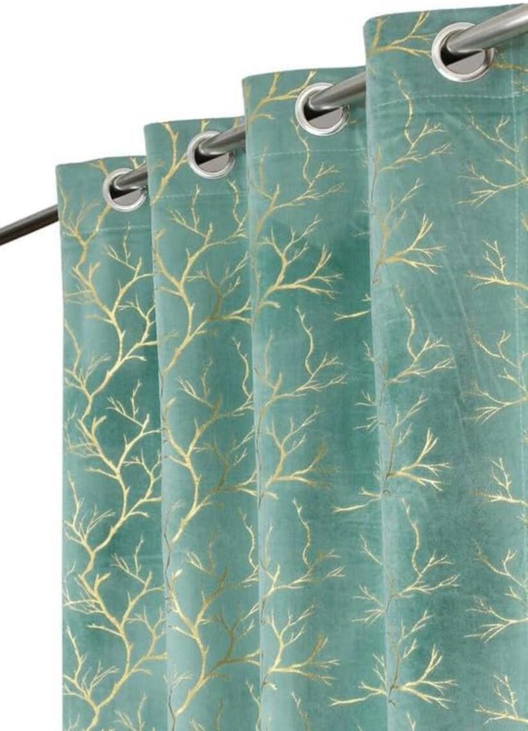 Image of VIRIDIAN DECOR 213 cm (7 ft) Door Velvet Room Darkening Curtain (Pack Of 2)